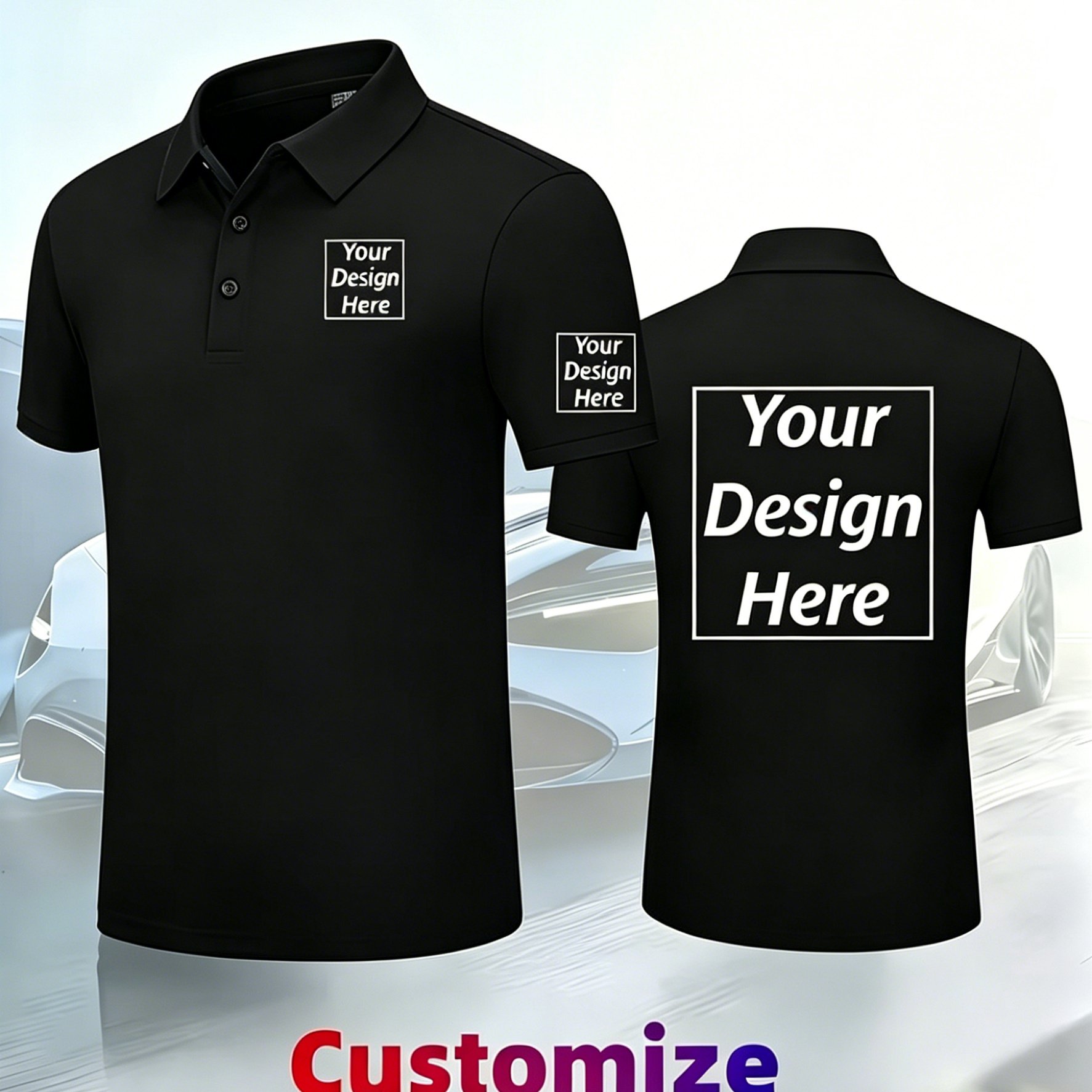 TEMU Custom Men's Shirt Customization, Front Chest, Left Arm/custom Back, Used For Corporate Uniform Customization Team Clothing, Suitable For