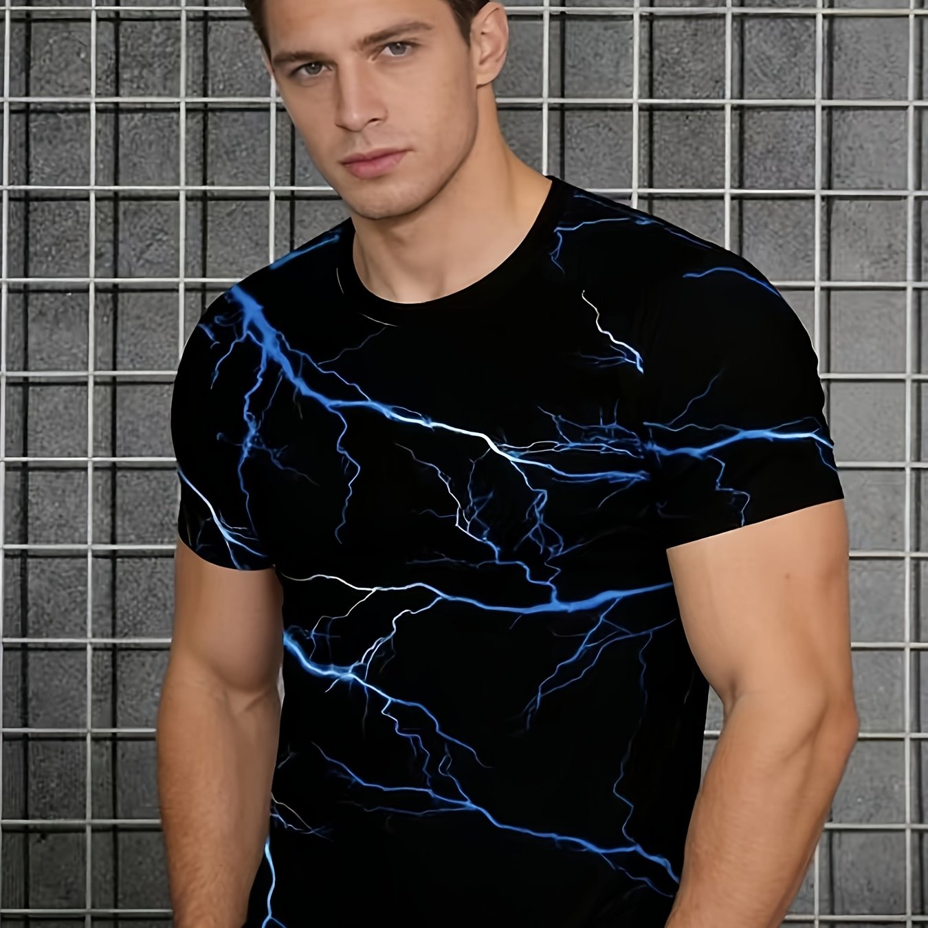 TEMU ' Slim-fit Round Neck -shirt - Soft Summer Base Layer Suitable For Layering Or Wear, Minimalist Casual Everyday Essential, Machine Washable Soft