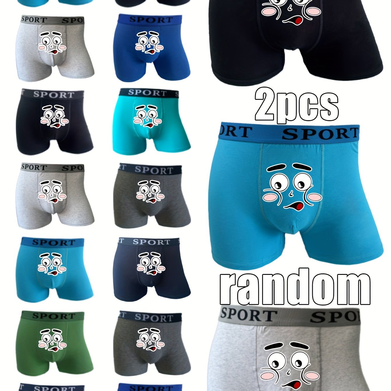 2-pack Random Color Men's Boxer Briefs