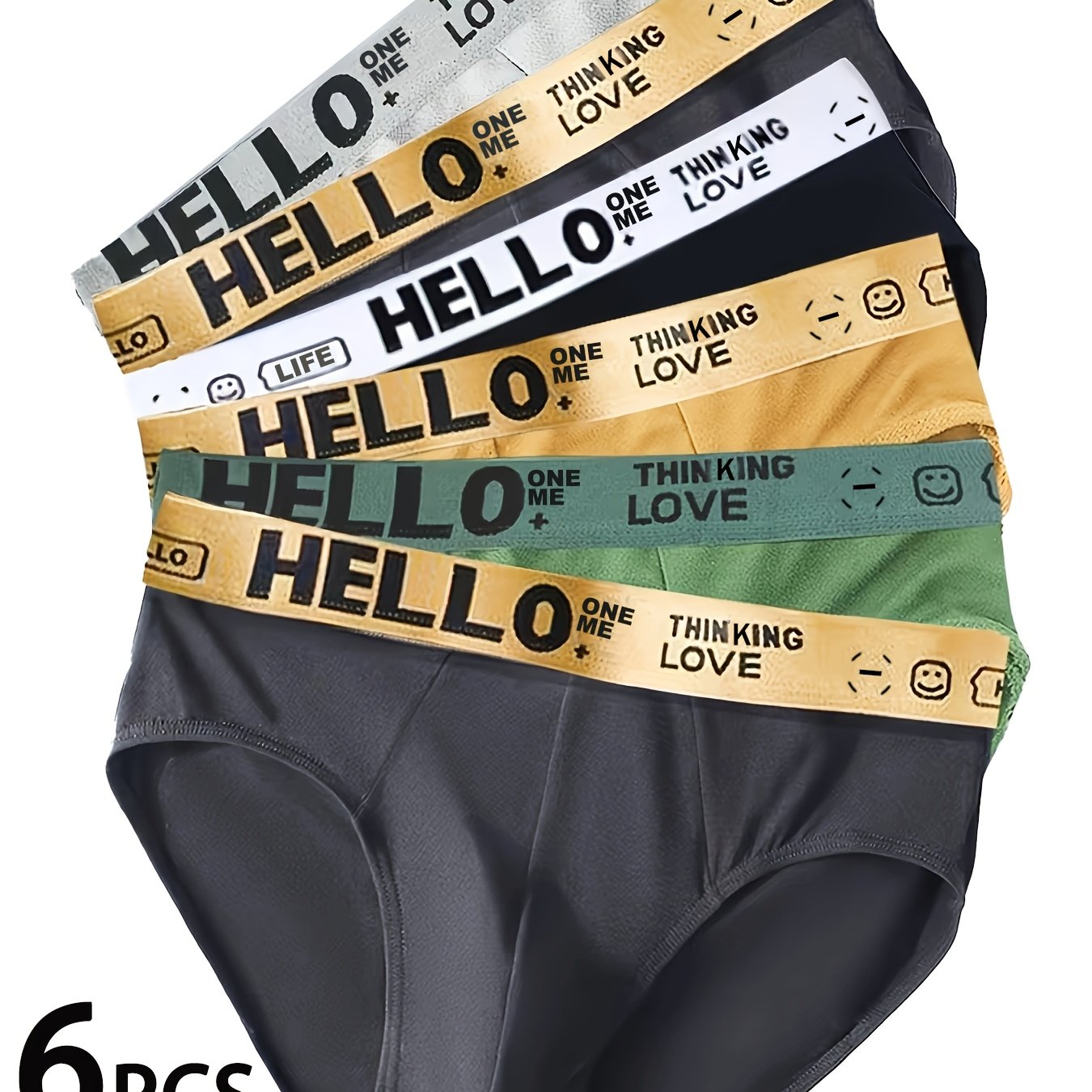 TEMU 6-pc Random Classic Comfortable Men' Briefs - Breathable Summer Men's Underwear - Soft, Lightweight, Comfortable