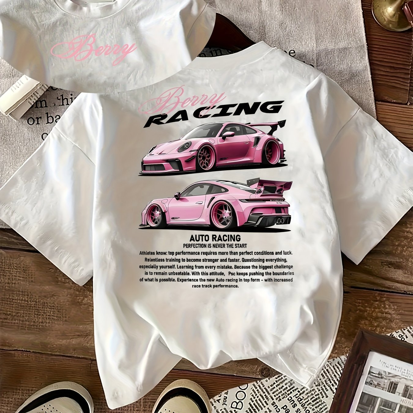 E-shop Damen T-Shirt mit Auto-Print für alle Jahreszeiten