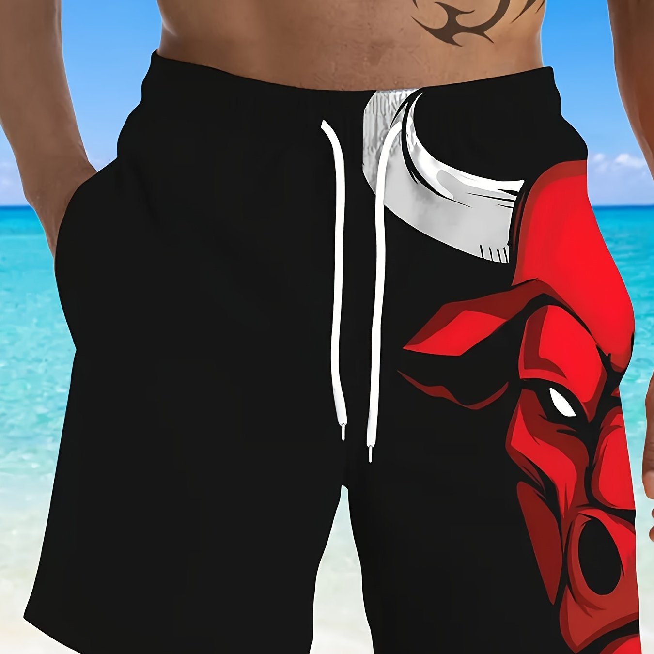 TEMU Plus Size Men's Casual Shorts, 3d Print Party Jogger Shorts, Travel Beach Shorts, And Sports Shorts.