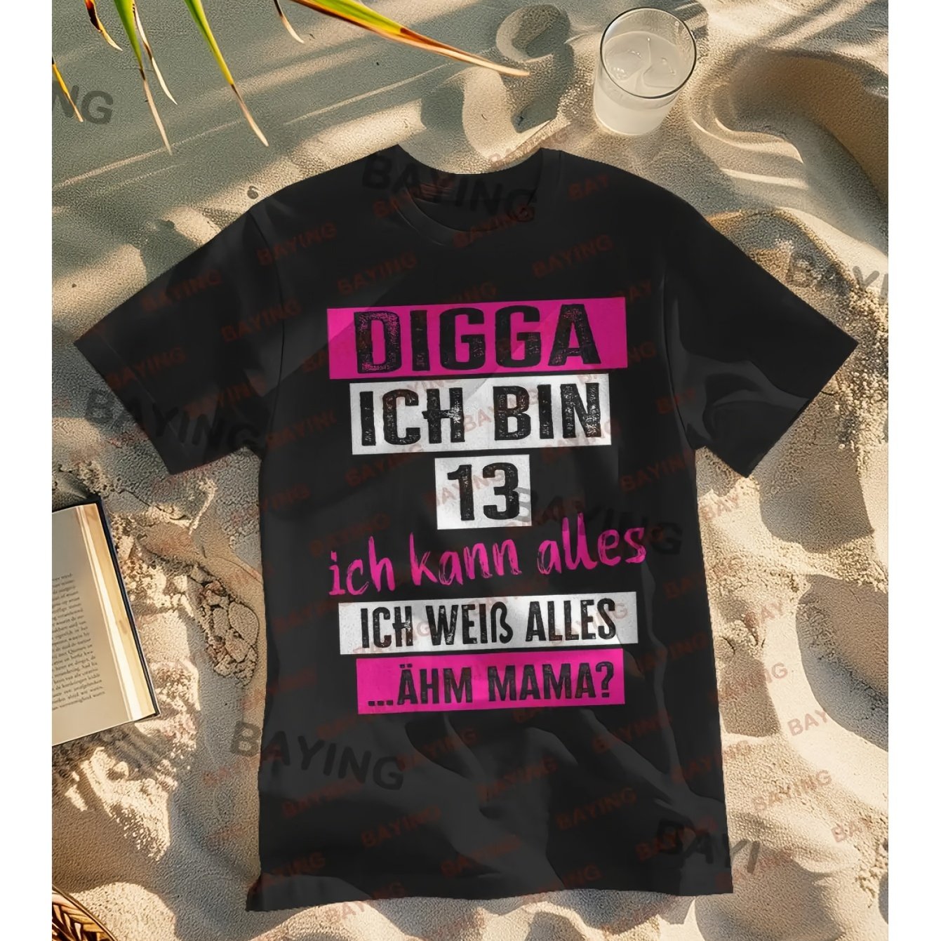I'm German Birthday T-shirt - Funny 13th Birthday Party Outfit With Ich Binneincht 33 02cm Text - Soft 180gsm Tee For Teens - Birthday Celebration Shirt, Everyday Casual We