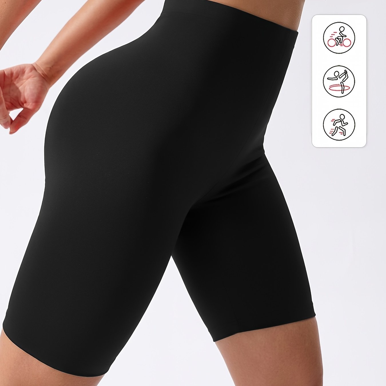 TEMU Pantaloncini da ciclista super morbidi da donna, pantaloncini sportivi da allenamento, , yoga, atletici, non trasparenti, 6" di perizoma