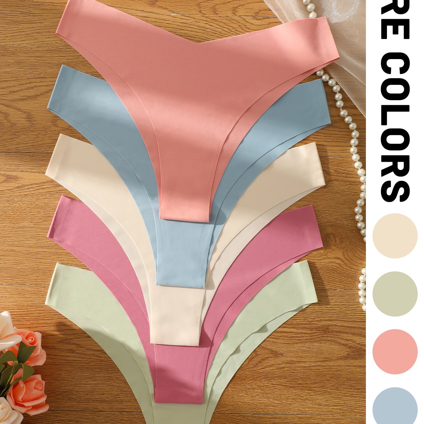 TEMU 5 Pack Women's Briefs, Soft Low-rise Panties, Opaque Underwear, Comfortable, Breathable, Traceless, Sexy, , Lift, Suitable For Fitness, Dance,