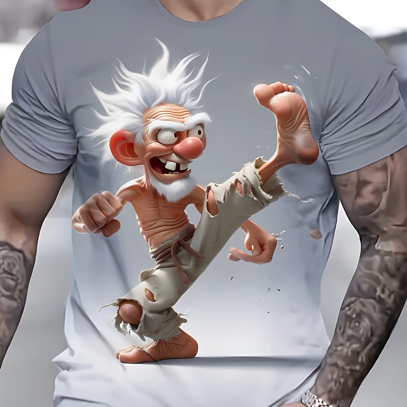 E-shop 3D Digitaldruck Mode Trendy Lässige Herren Kurzarm, Geeignet für Zuhause und Outdoor