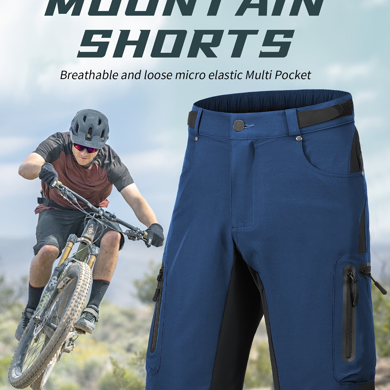 Men's Hiking Cargo Shorts Lightweight Quick Dry Stretch Mtb - Temu