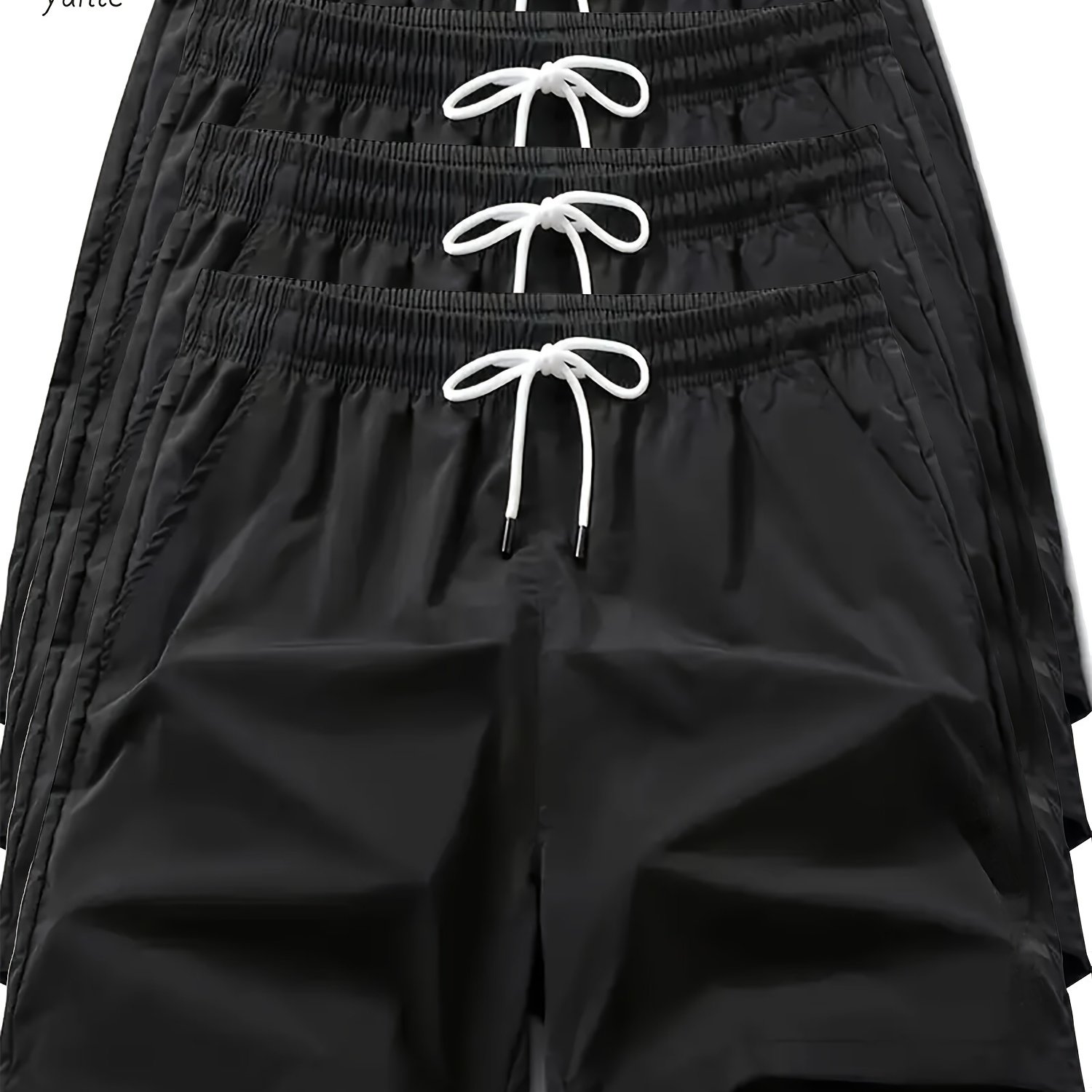 E-shop 4er-Set Herren-Schnelltrocknende Sportshorts mit Elastischem Bund & Kordelzug - Atmungsaktiv, Leicht, Lauf- & Trainingsshorts für Fitnessstudio,