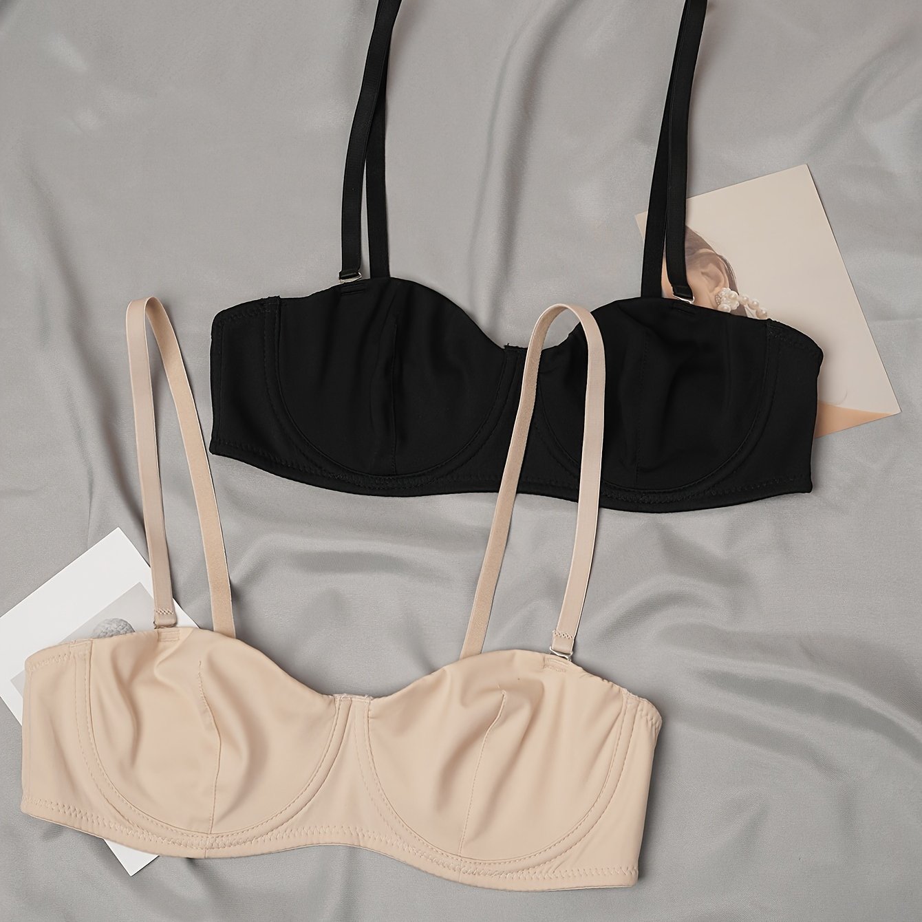 Non-padded Cotton Balconette Bra