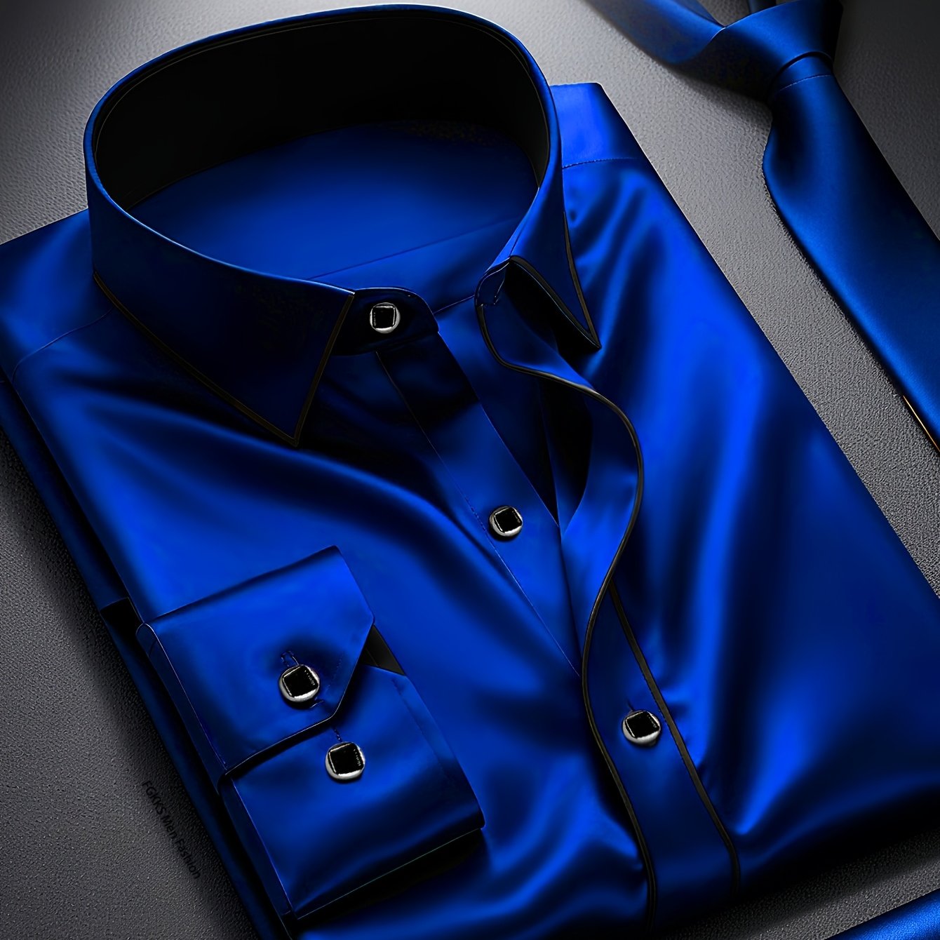 TEMU 1pc Men's Shirt/men's Outfit/men's Designer Clothing/holiday Daily, Woven Plain Casual Fitted Shirt, Gift Skin-friendly Comfortable Drape Fabric