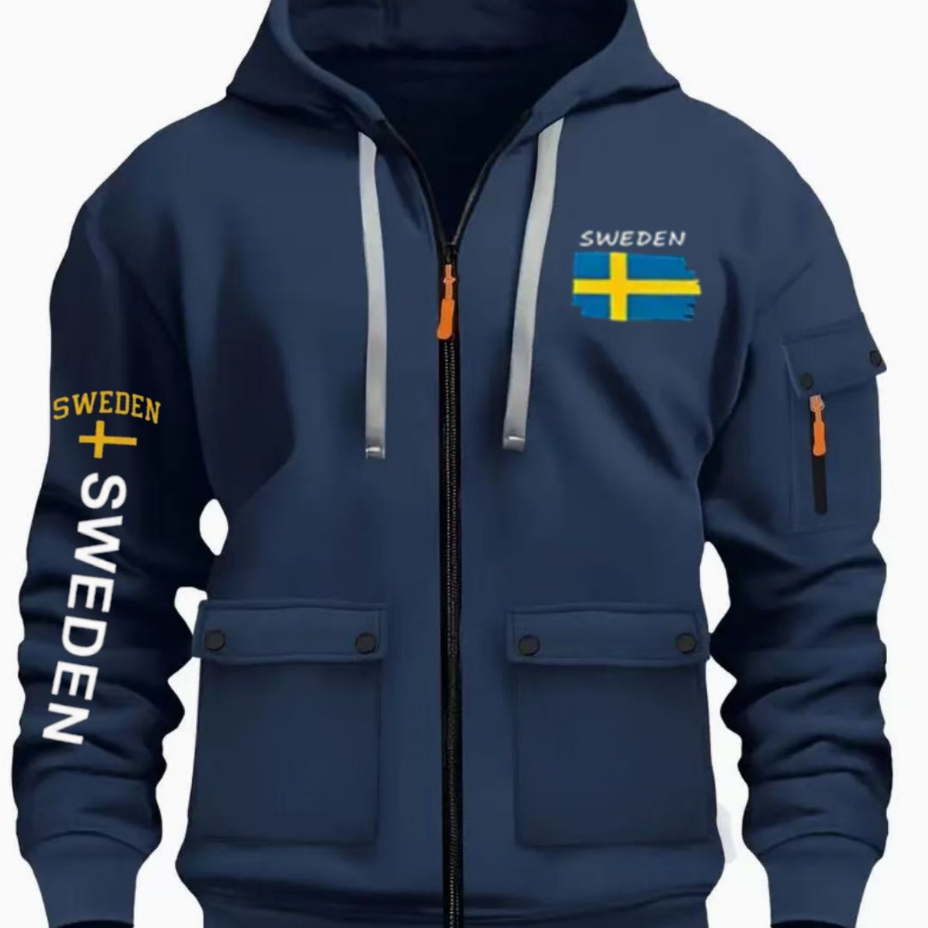 TEMU Print Men's Outdoor Casual Sports Cardigan Sweatshirt, Print Sweatshirt Jacket