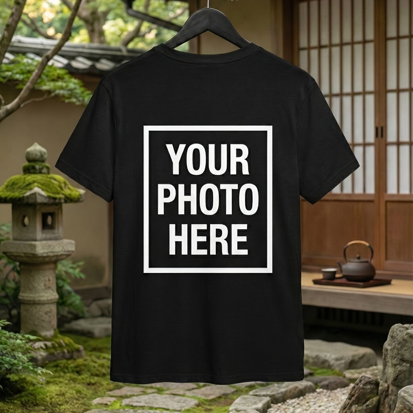 TEMU T-shirt Personnalisé pour Homme Rétro à Manches Courtes et Col Rond - Imprimé sur Mesure avec Votre Photo/Texte/, Lavable en Machine, Convient à