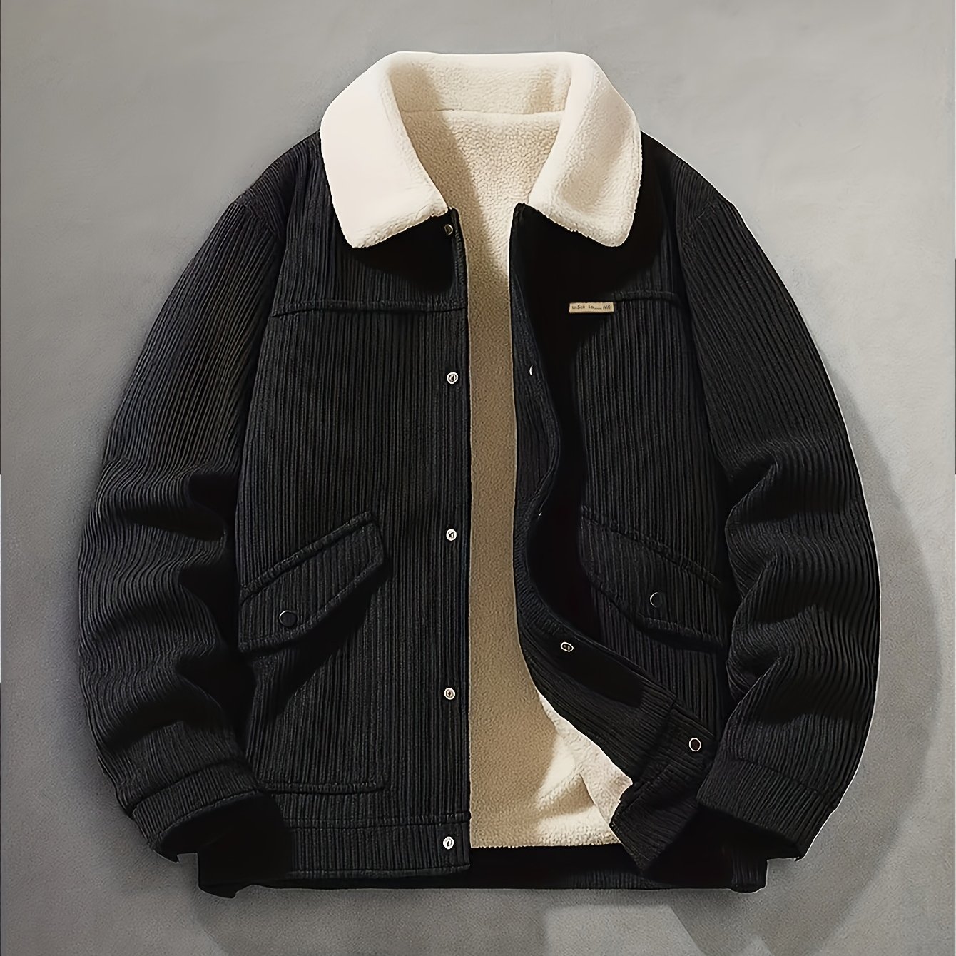 TEMU Veste Homme Automne Hiver Mode Facile Épaisse Chaude en Velours , Veste de Sport Décontractée d'Extérieur à Épaissi, Boutonnée