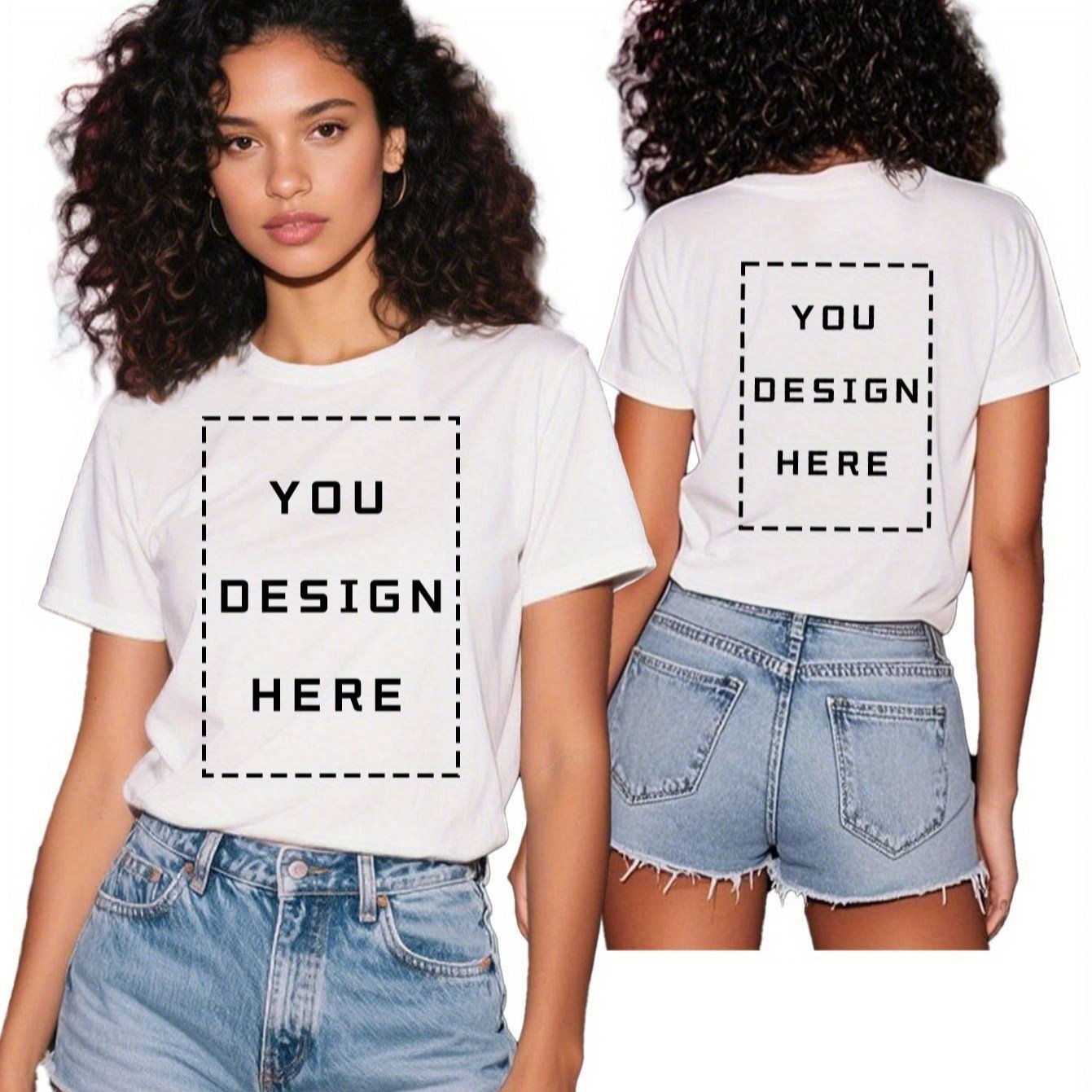 TEMU Japan & Korea Special Edition: On Sides Of Custom T-shirts. Unisex Sizes S-2xl Redefine Self-. Create A Statement With Customizable Apparel