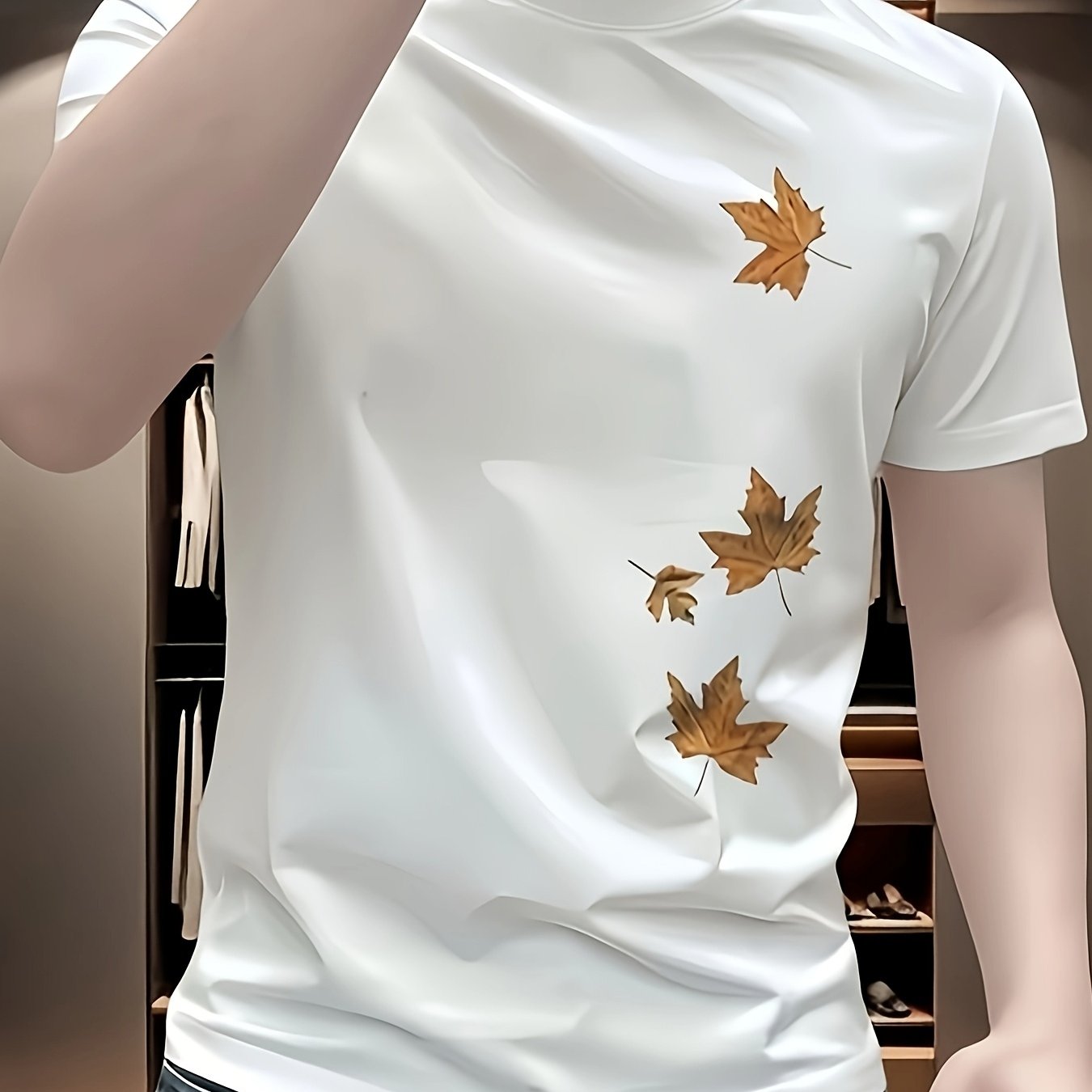 TEMU 헤비웨이트 뉴 아메리칸 하이스트리트 스타일 남성용 크루넥 스트리트웨어 브랜드 반팔 티셔츠, 유니크한 디자인, 니치, 프리미엄한 느낌, 스웨거, 캐주얼, 패셔너블, 활용도 높은, 반팔 커플 상의