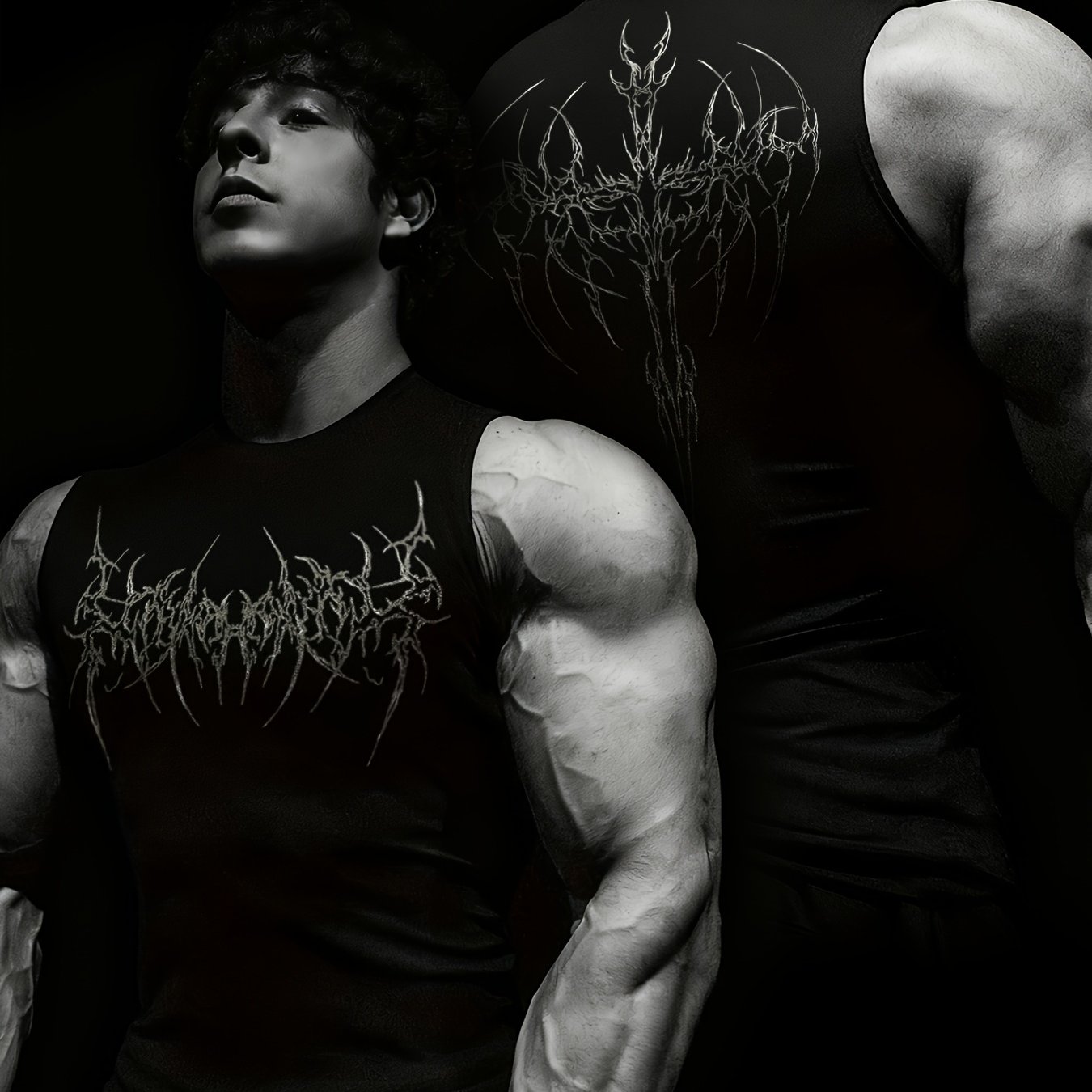 Image of Stylish Printed Men's Sleeveless Sports Vest - Breathable And Sweat-absorbent Basketball Gym Tank Top For Spring/summer