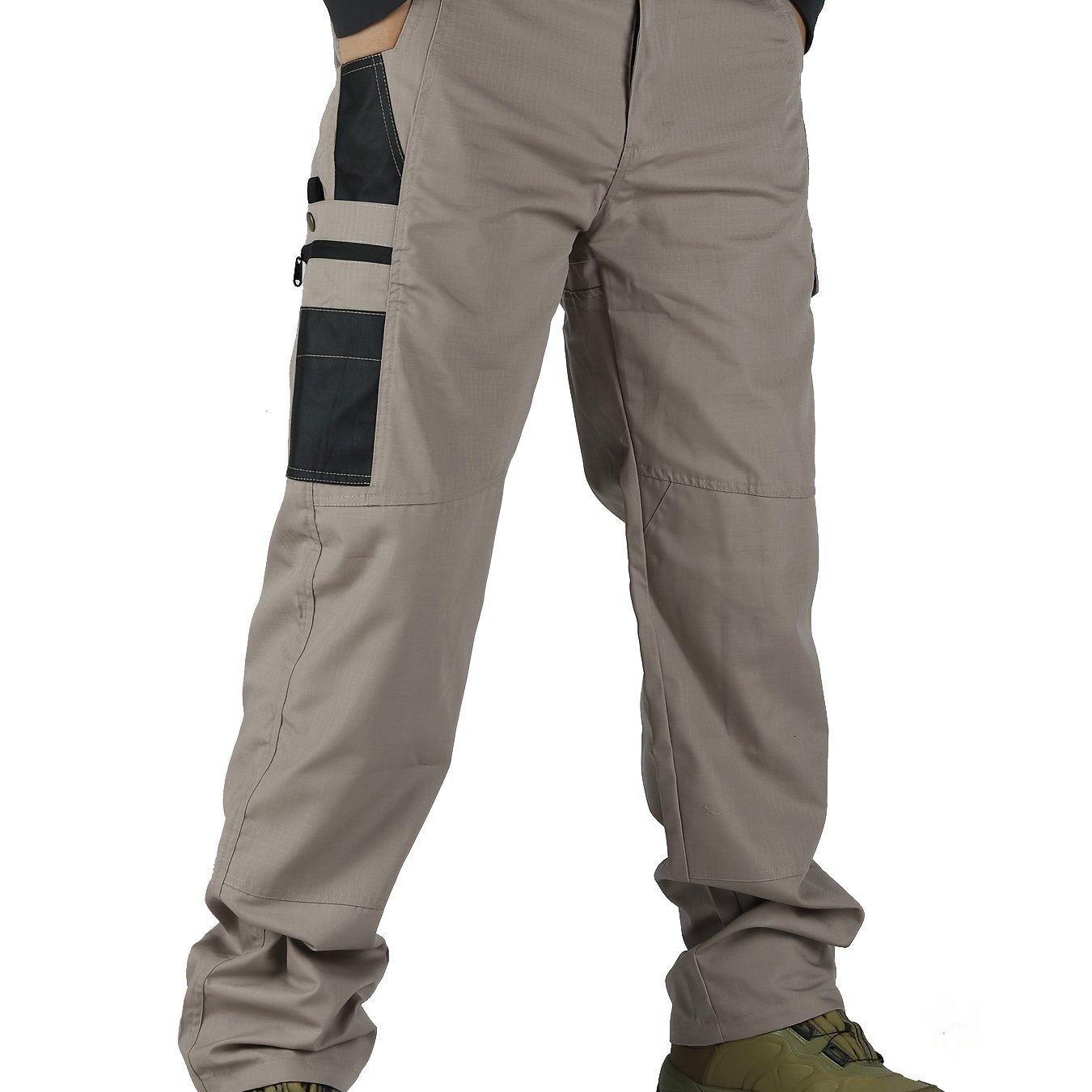 TEMU Pantalones Cargo Tácticos para Hombre | Pantalones de Trabajo Resistentes con Múltiples Bolsillos Utilitarios, Cintura Ajustable - Ideales para