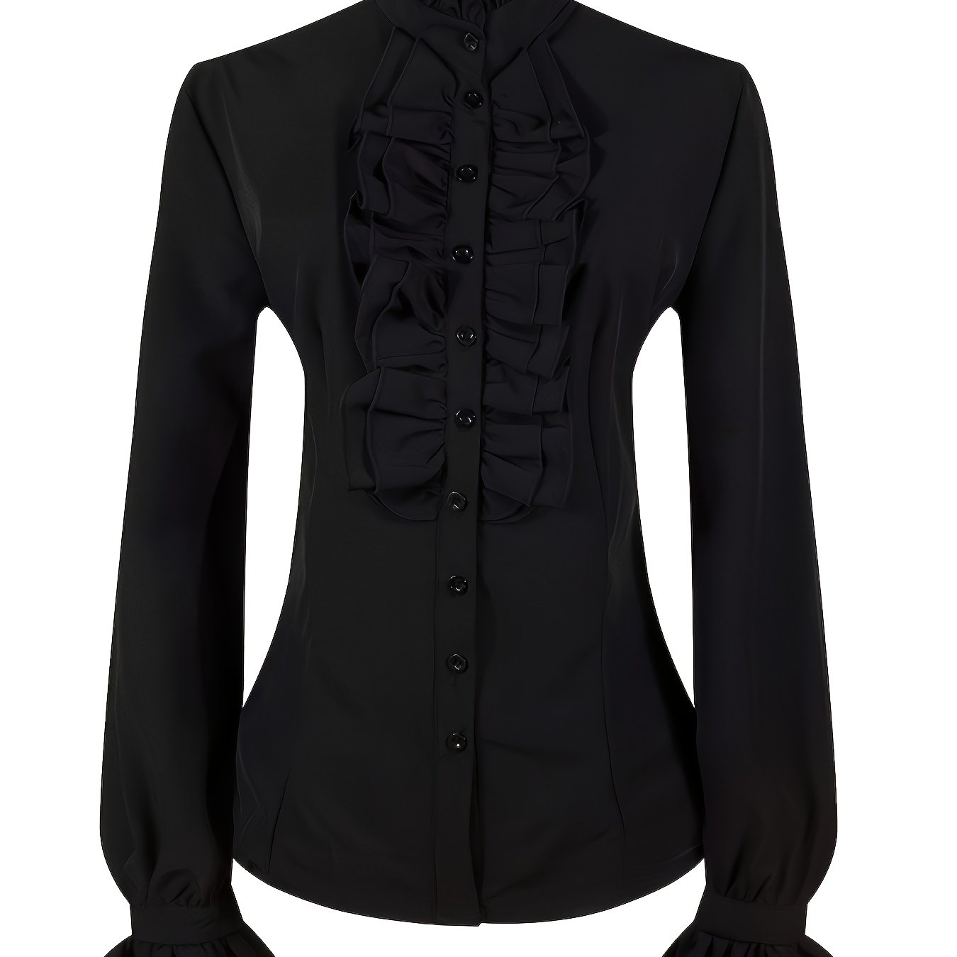 TEMU Gothic Clothing, Inner Top, Gentle Style Temperament All-match Dark Style Shirt, Halloween Outfit