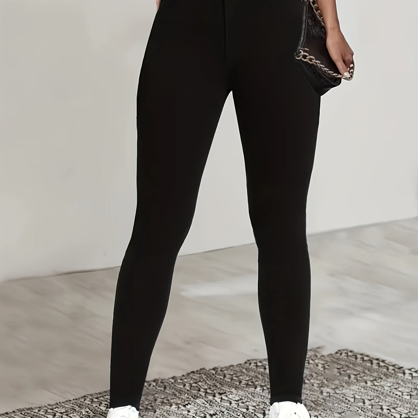 Women's Fashion Black Denim Pants