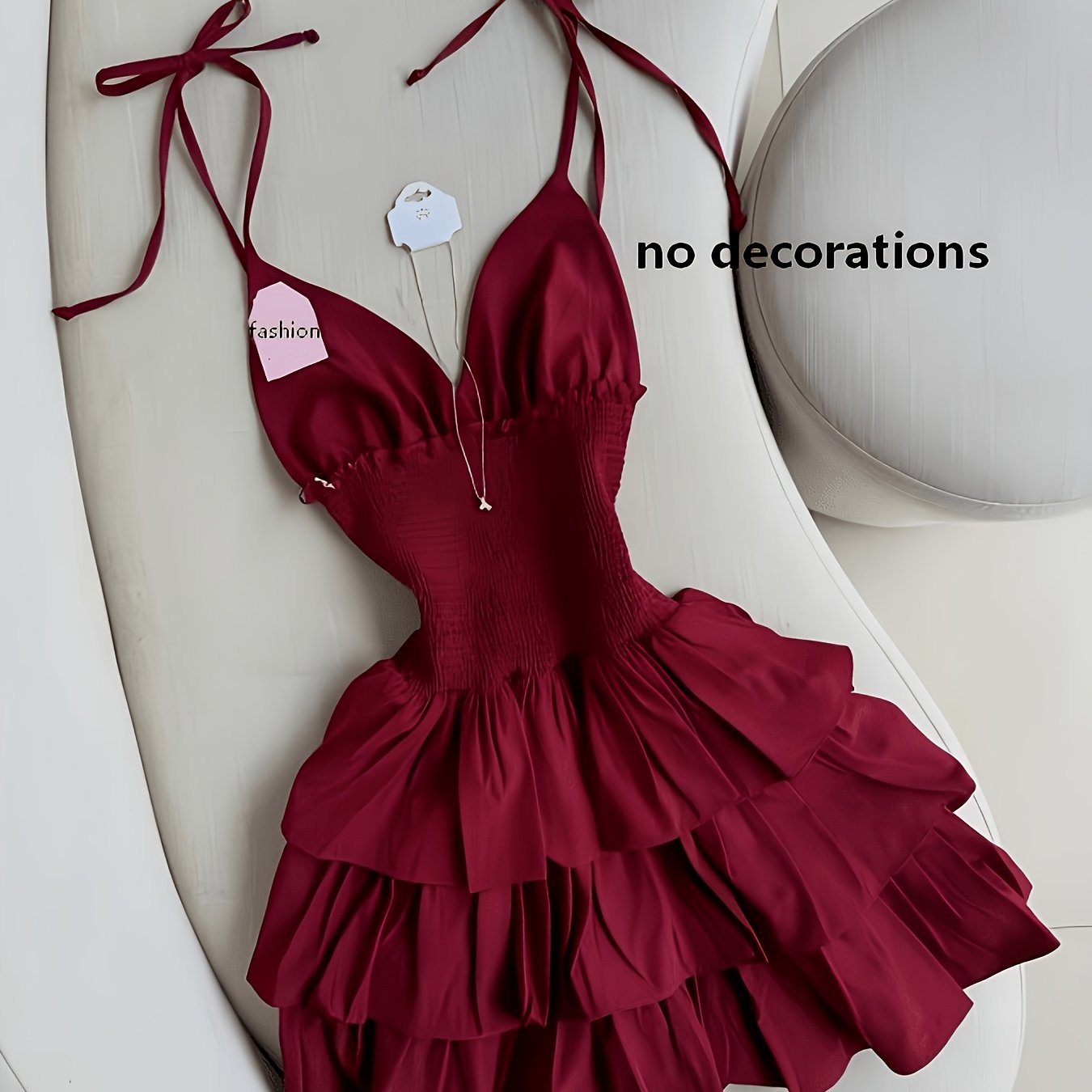 TEMU Robe Femme Élastique à la Taille avec Ruban de Sangle