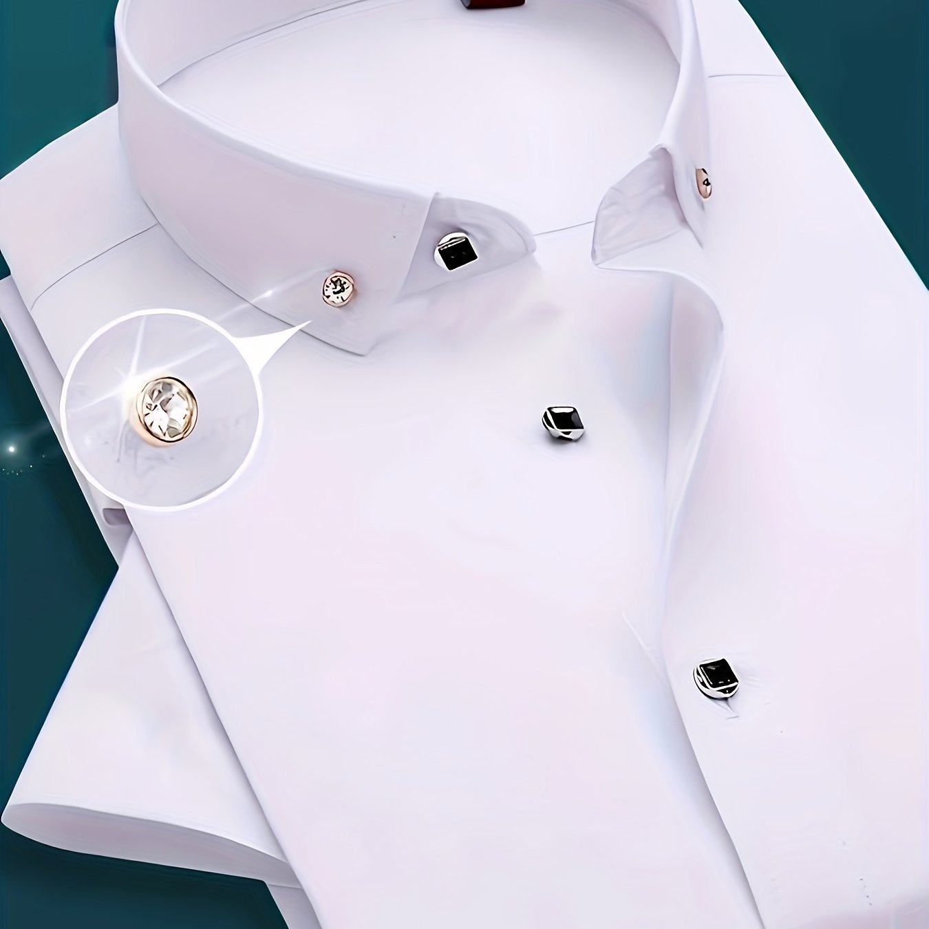 Men' Color Casual Lapel Button-up Short Sleeve Shirt, Suitable For Business Occasions, Plus Size, Casual