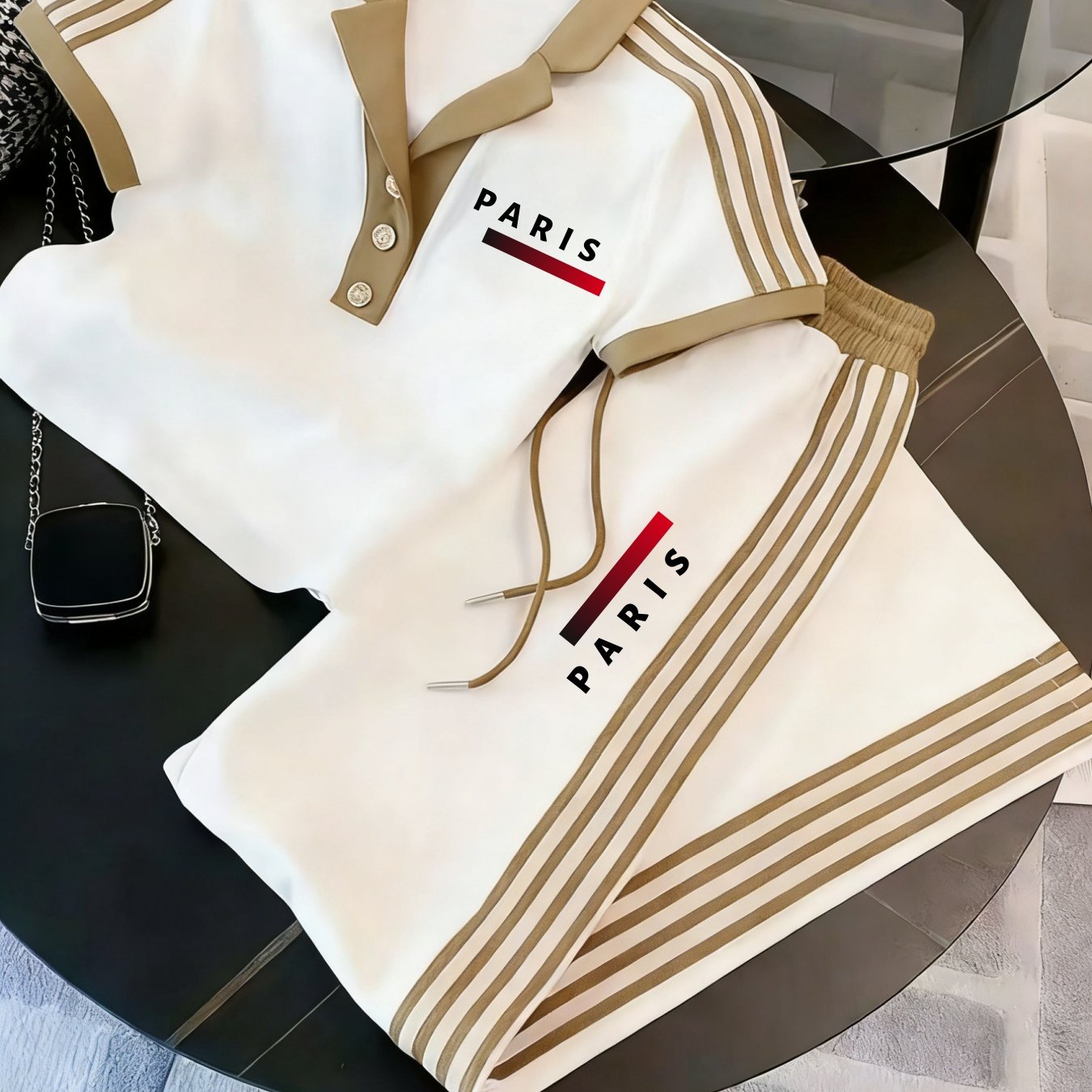 A New 2026 Spring/summer Two-piece Set, Suitable For Men And Women. It Includes A Short-sleeved Top And Matching Trousers, Perfect For Occasions, And In A Of Colors. A Great Valentine's Day Gift