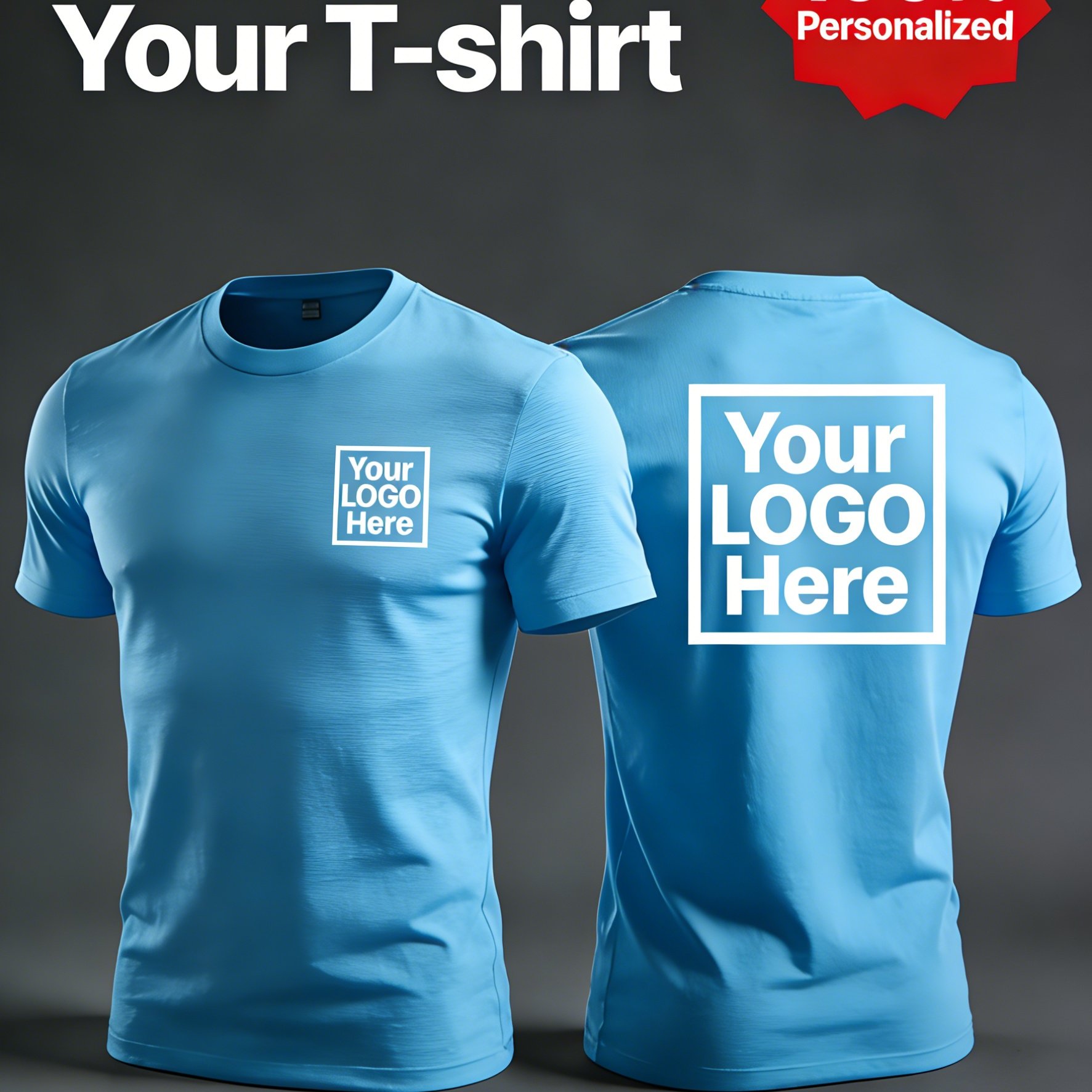 TEMU Men's Custom Crew Neck Quick-dry T-shirt - Moisture-wicking Custom Printed Crew Neck Fitness Shirt, Suitable For Sports And Casual Wear, Durable
