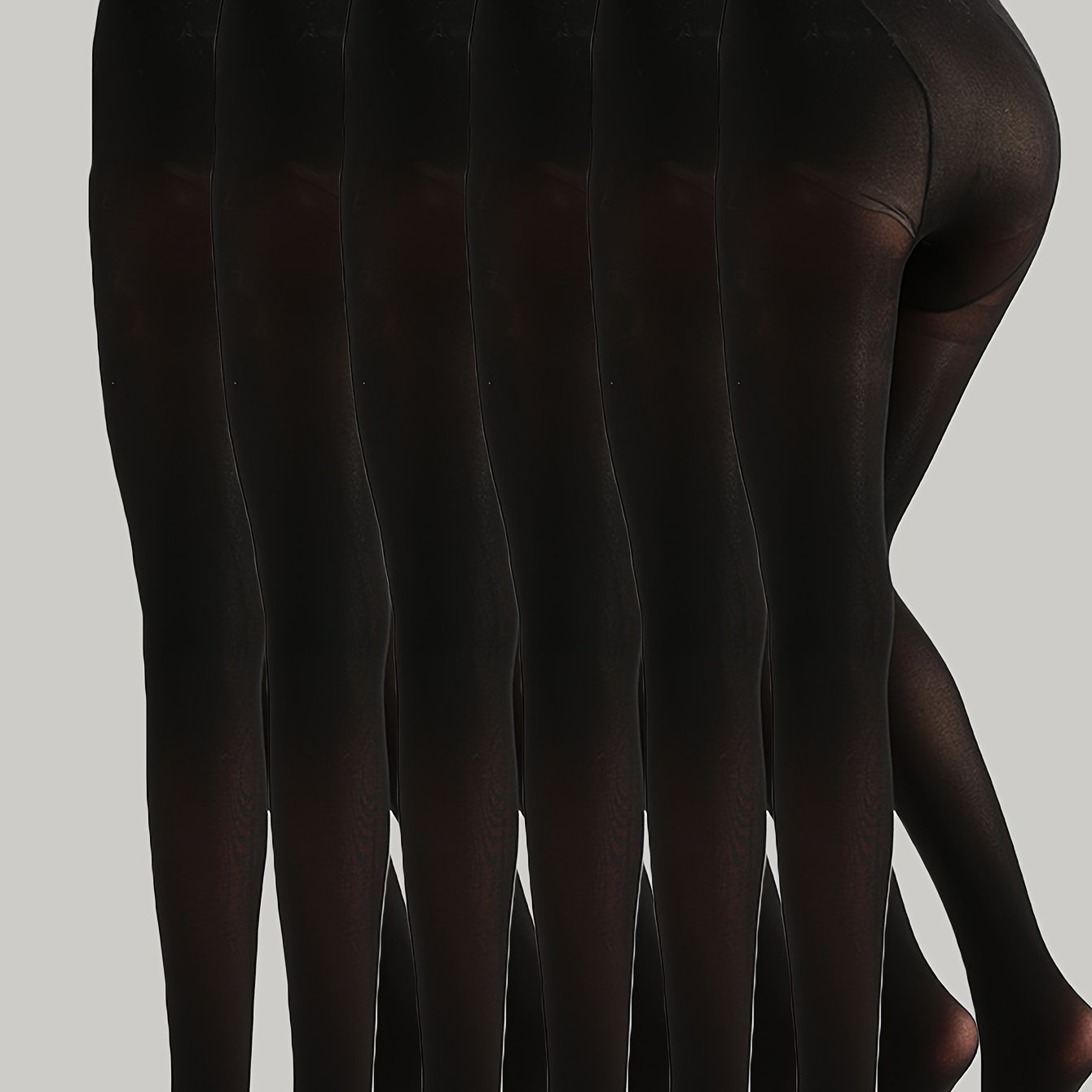 Image of 6pcs Solid Color Skinny Leggings, Casual High Waist Stretchy Leggings For Spring & Fall, Women's Clothing