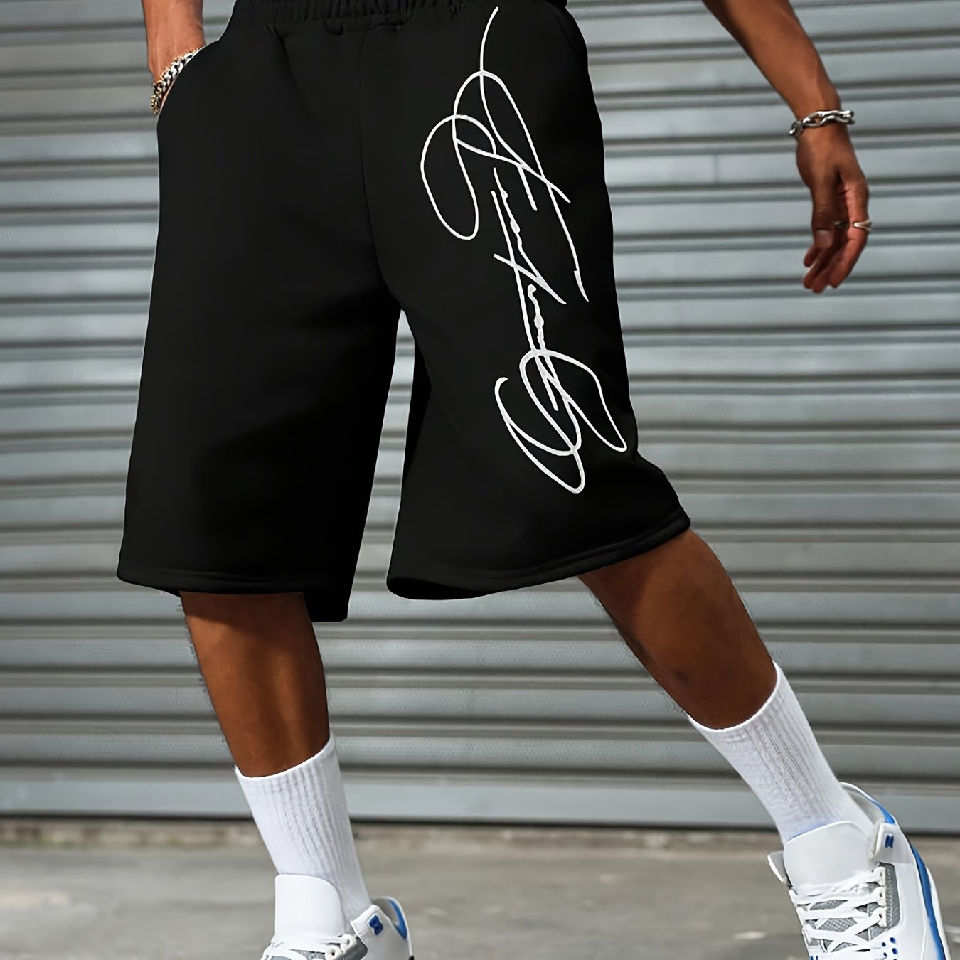TEMU Men's Loose Wide-leg Sports Shorts| Modern Minimalist Street Style, Casual And Versatile
