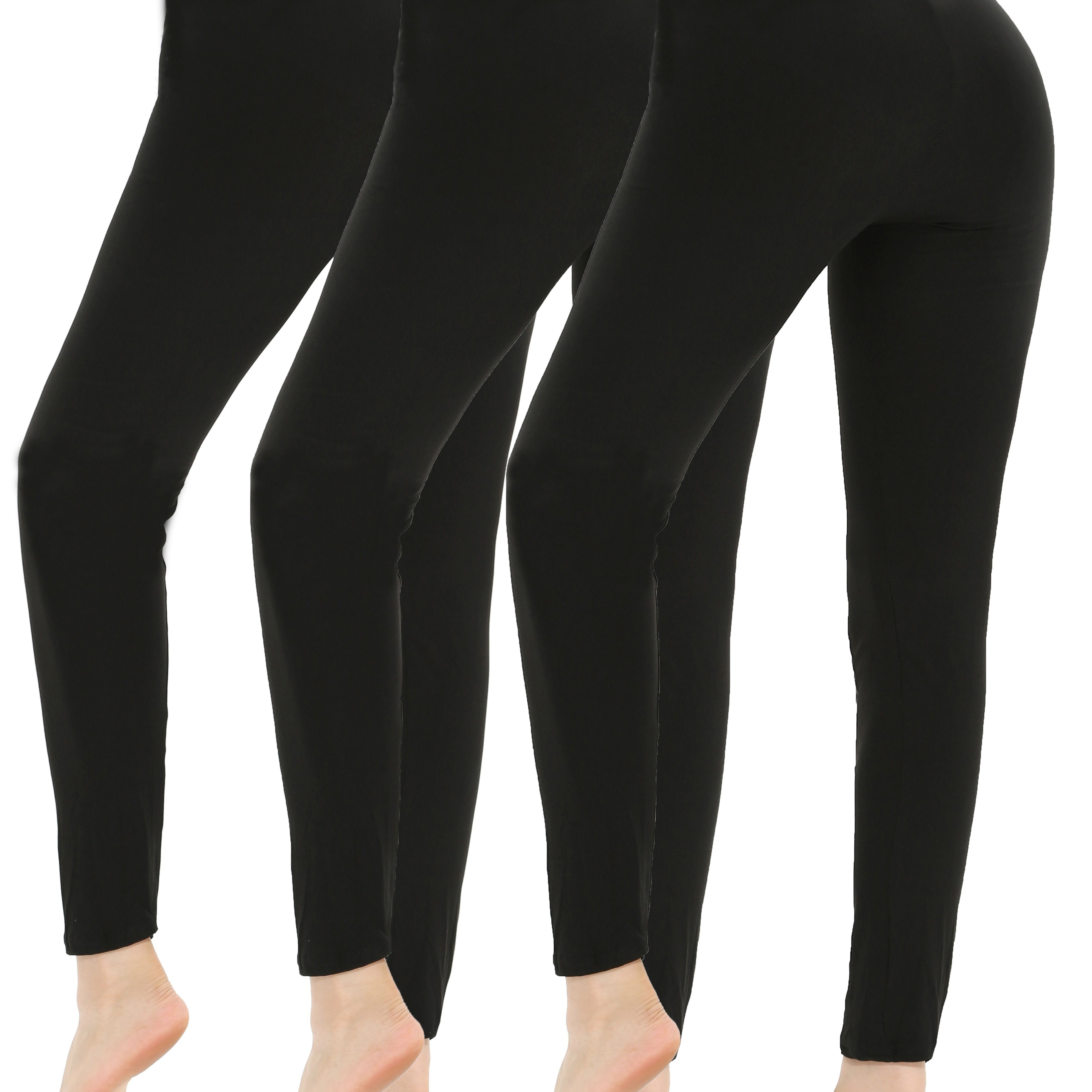 E-shop 3er-Pack Europäische Amerikanische Mode Lässige Einfarbige Leggings Stretchbund Leggings, Hosen Damen Elegante Neun-Punkte-Hose Oberbekleidung