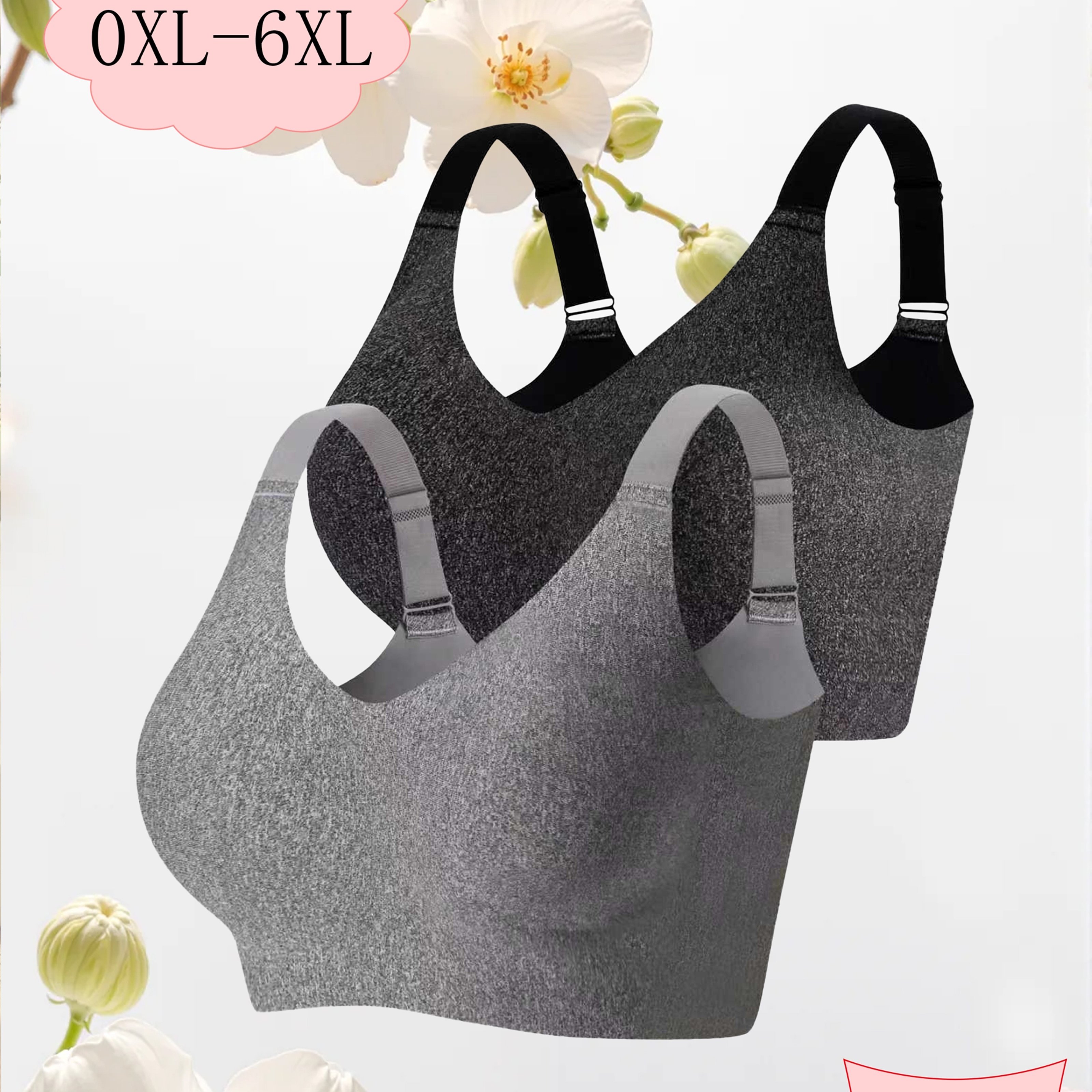 TEMU New 2pcs Set Push-up Breathable Seamless Bra Underwear