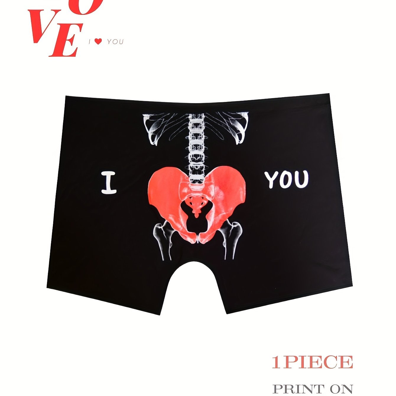 Men underwear with hearts glyph icon valentine Vector Image