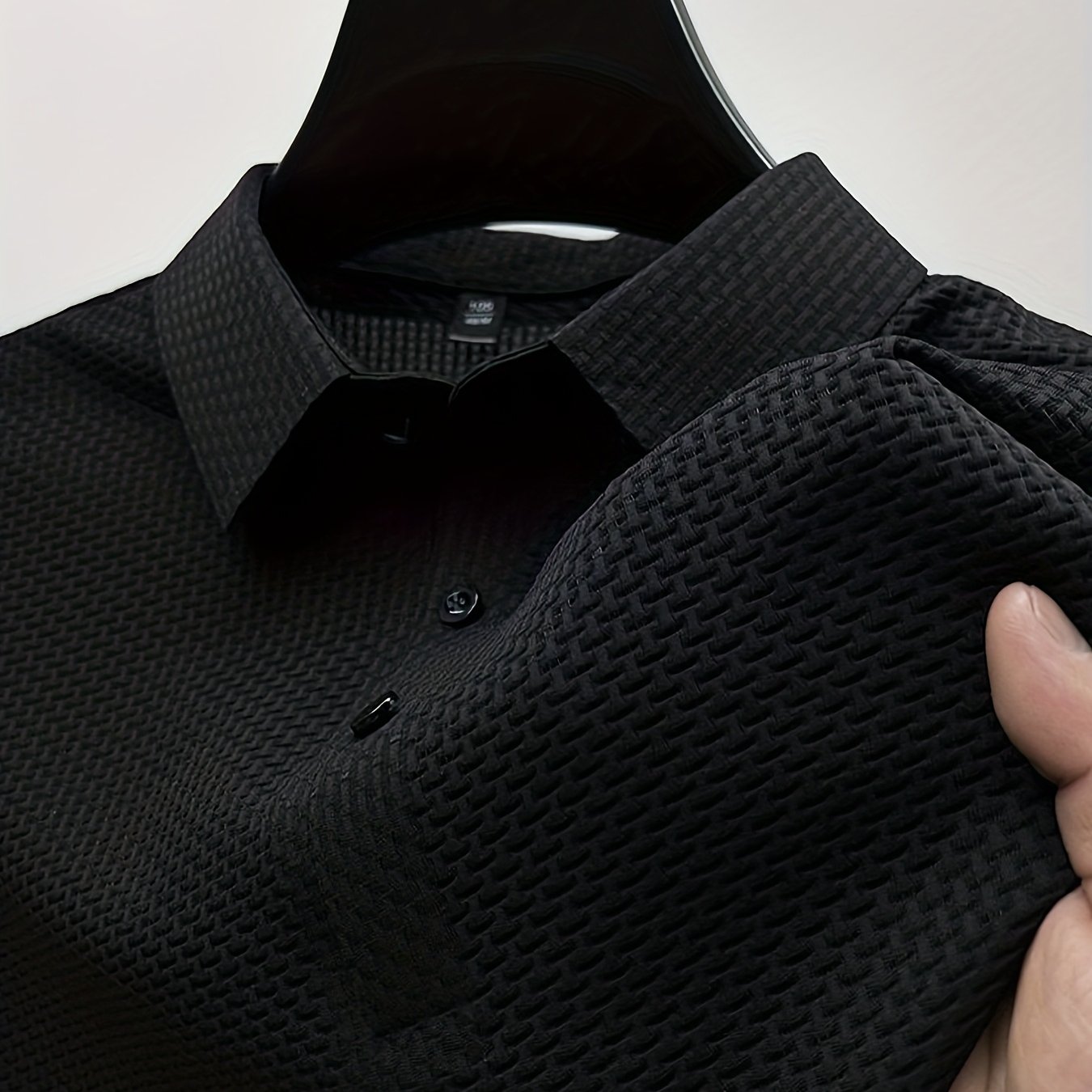 E-shop Sommer Neues Atmungsaktives Kühles Herren Kurzarm Polo Shirt High-End Business Casual Kragen T-Shirt Einfarbig Vielseitiges Oberteil