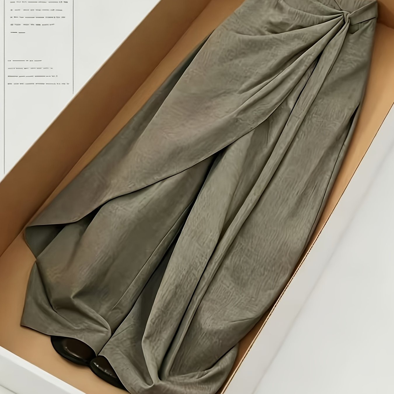 TEMU Spring Summer Fall 2026 New Style, Lazy Relaxed Wide Leg Long Vacation 2pcs Layered Pants, Irregular Scarf Casual Trousers Women's, Long Pants