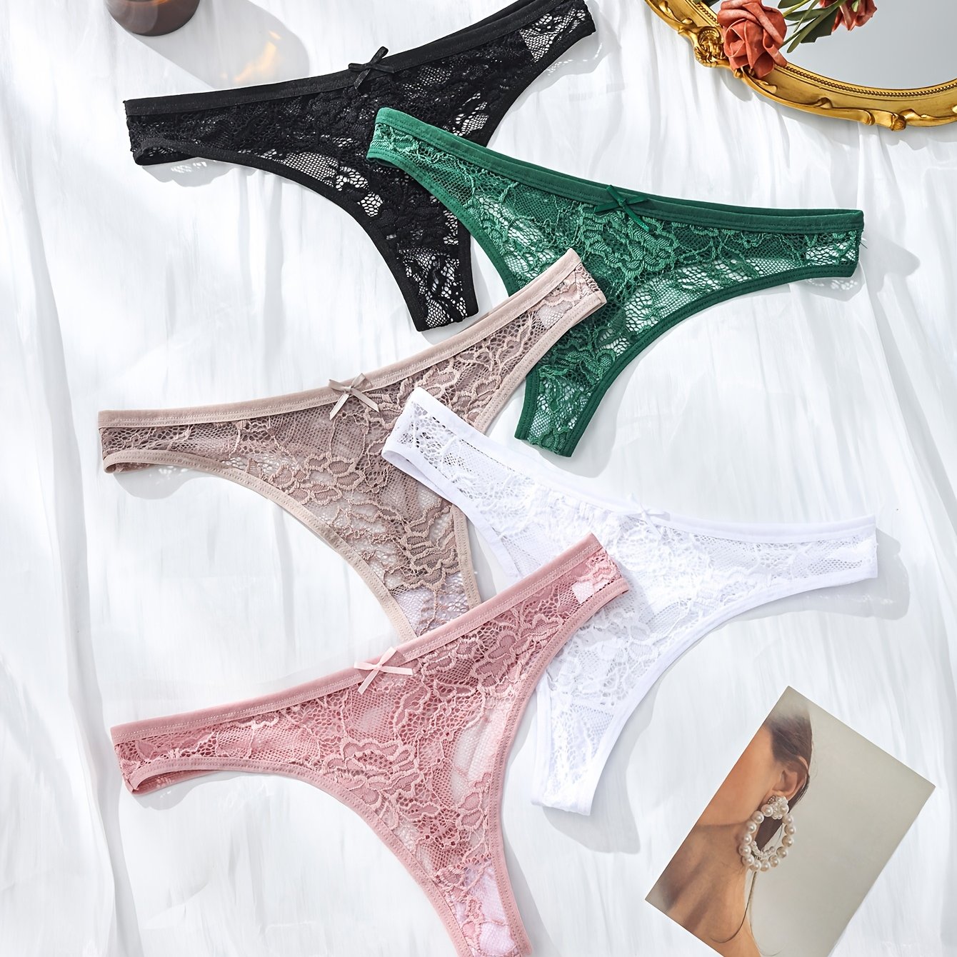 E-shop 2er-Pack Sexy Spitzenmode Damen Slips mit niedrigem Bund, zufällige Farben, Multi-, geeignet für und Strand, ideales sexy Geschenk