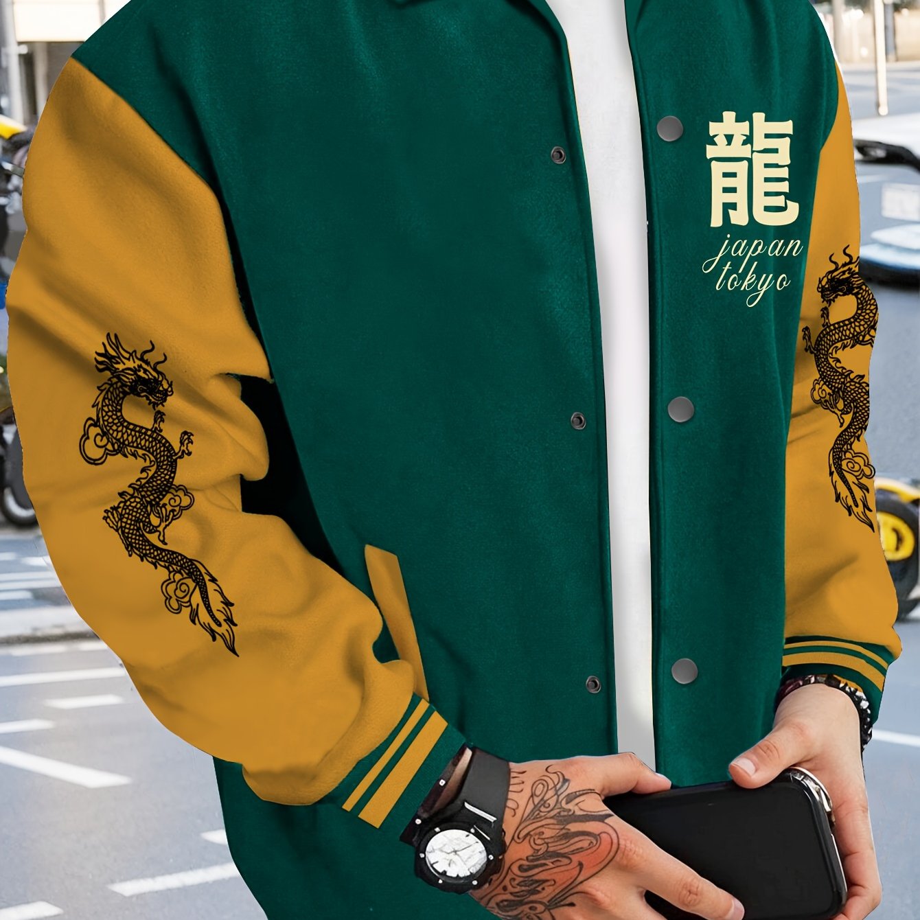 TEMU Trendy Baseball Jacket