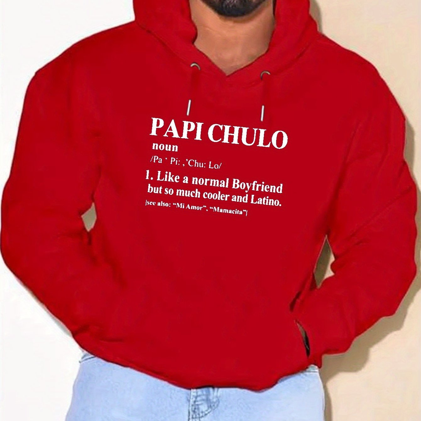 Papi Chulo Definition Print Sweatshirt Artistic Graphic - Temu