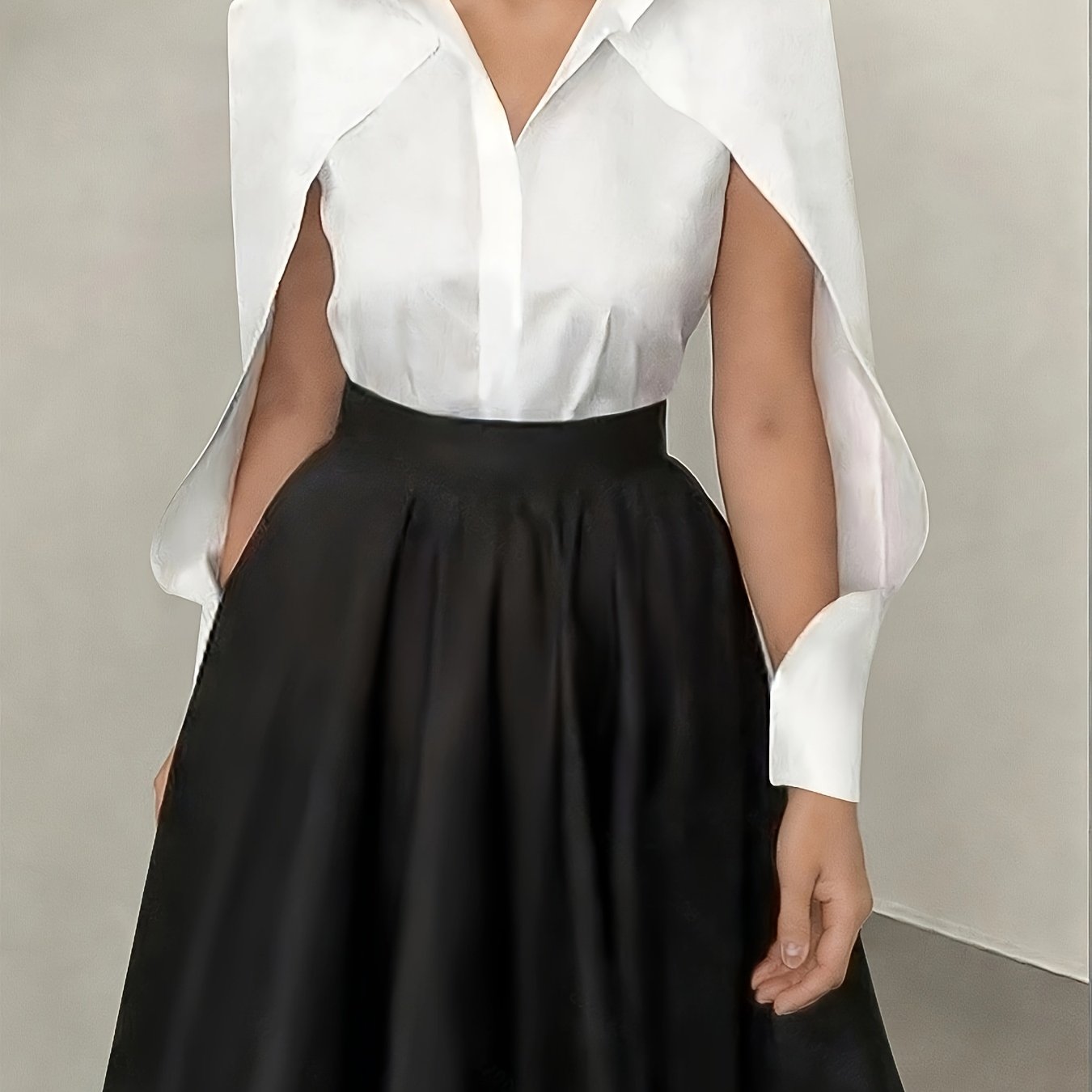 E-shop Frühlings-/Sommer-Style Damen Einfarbig Schlitz Ein-Knopf Langarm Freizeitshirt