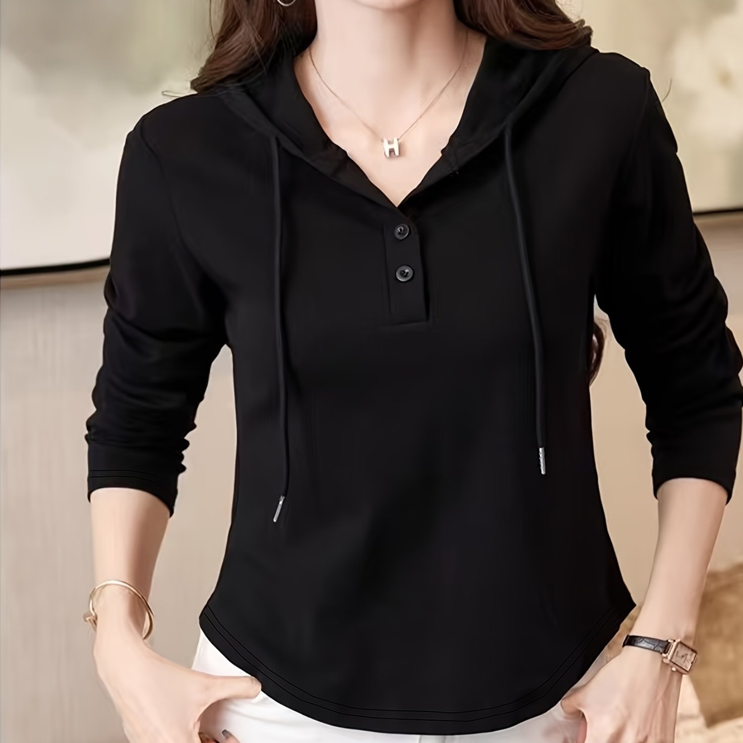 Women's Hooded Fashion Casual Top