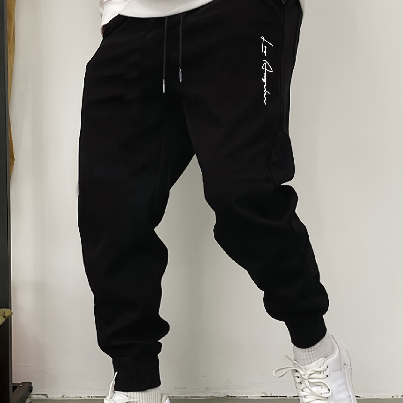 Men's Maroon Geometric Print Joggers - Elastic Cuff Casual Sweatpants With Drawstring Waist, Machine Washable Winter Outdoor Pants For Gym & Leisure
