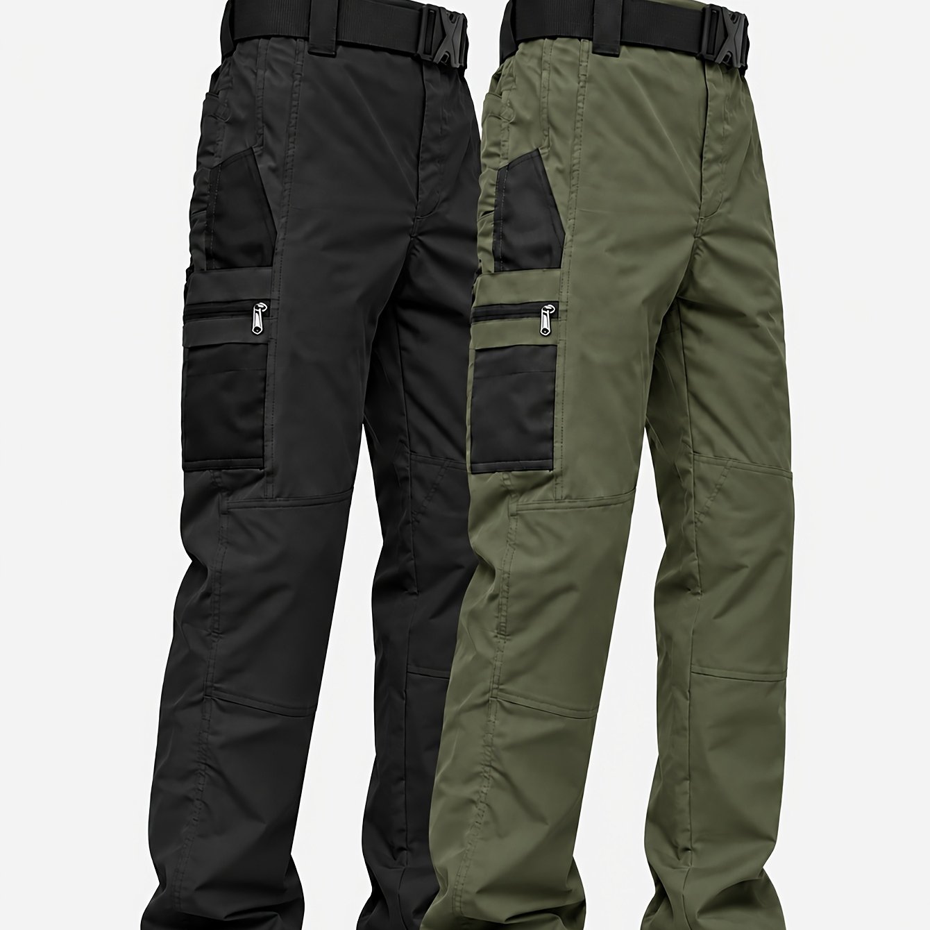 TEMU 2pcs Men's Casual Cargo Pants, Lightweight Tactical Cargo, Stretch Fabric, Hunting