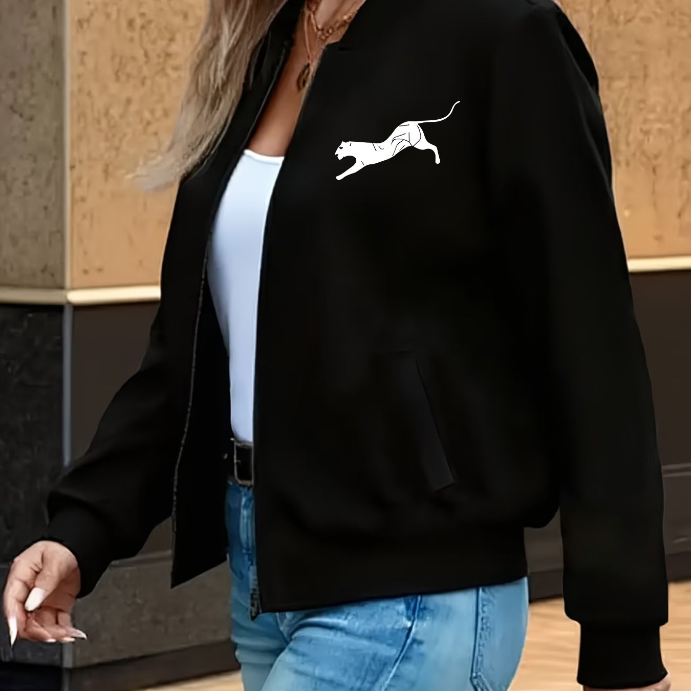 TEMU Women's Fashionable Comfortable Casual Printed Jacket