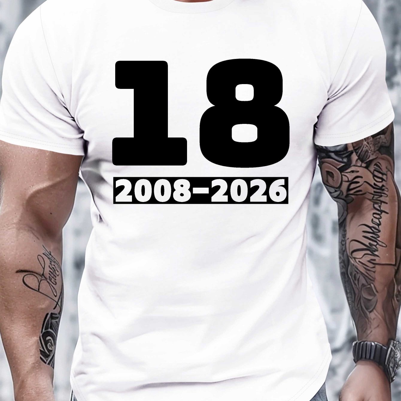 TEMU New 2026 Model 18th Birthday T-shirt For Men Born In 2008, Gift