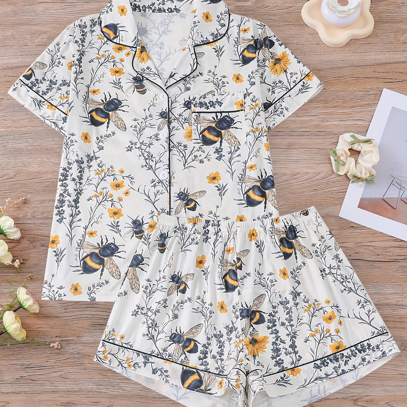 Pigiama Corto Da Donna, Estivo, Set Di Biancheria Da Notte - Foto 5