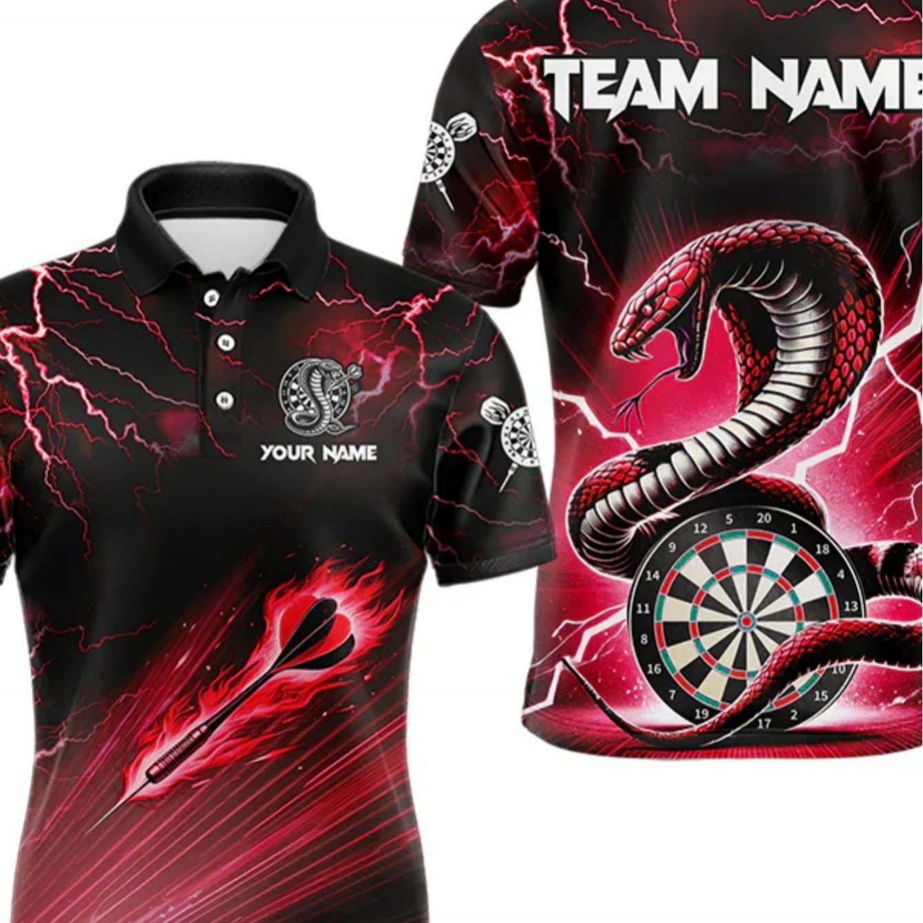TEMU Men's ' Cobra For Dart Custom Shirt: A Trendy For Dart Enthusiasts Worldwide, Featuring Personalized Designs For Teams And Individuals, Igniting