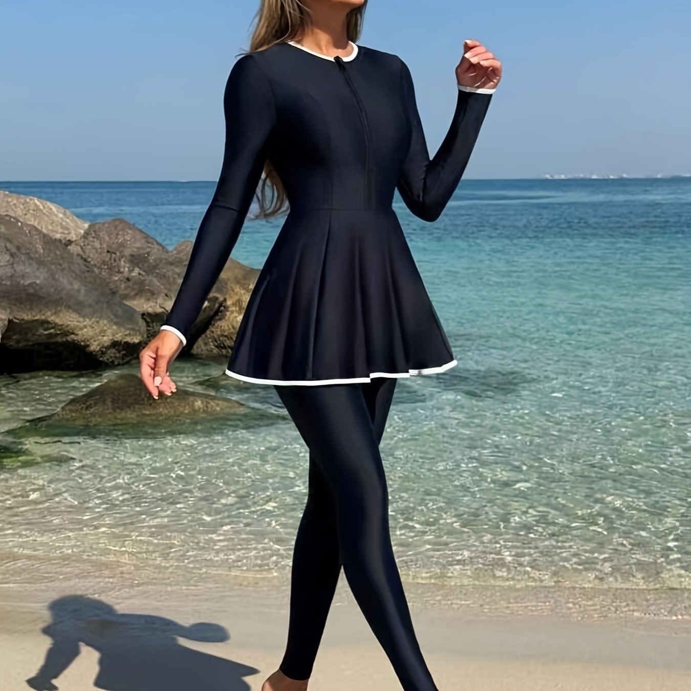 Image of European Fashion Women's Competition-style Women' Sports Competition-style Women's Competition 2pcs Swimsuit