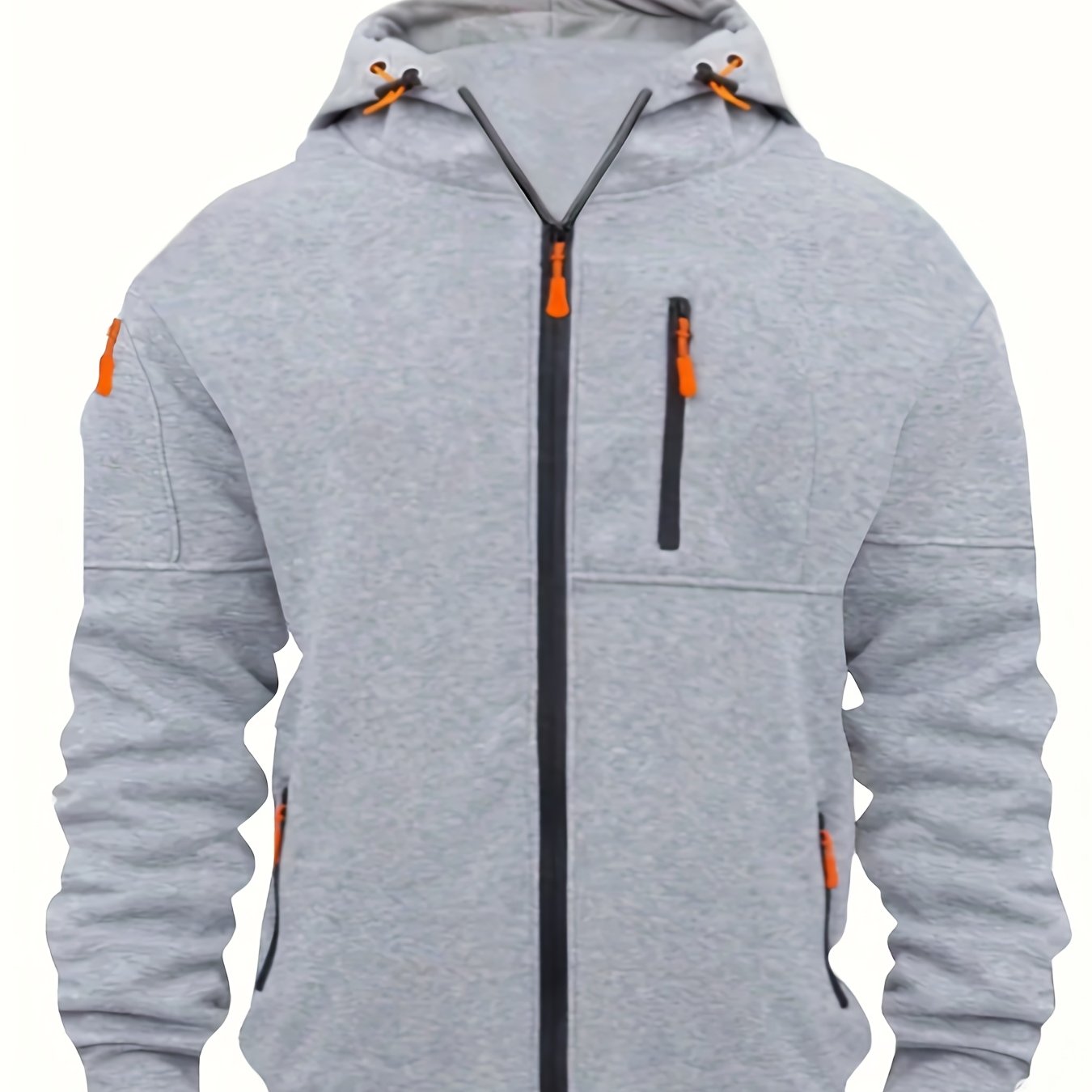 TEMU Sweat-shirt Homme Automne Hiver Nouveau Décontracté Sport Mode Demi-Zip Pull à Capuche de Couleurs