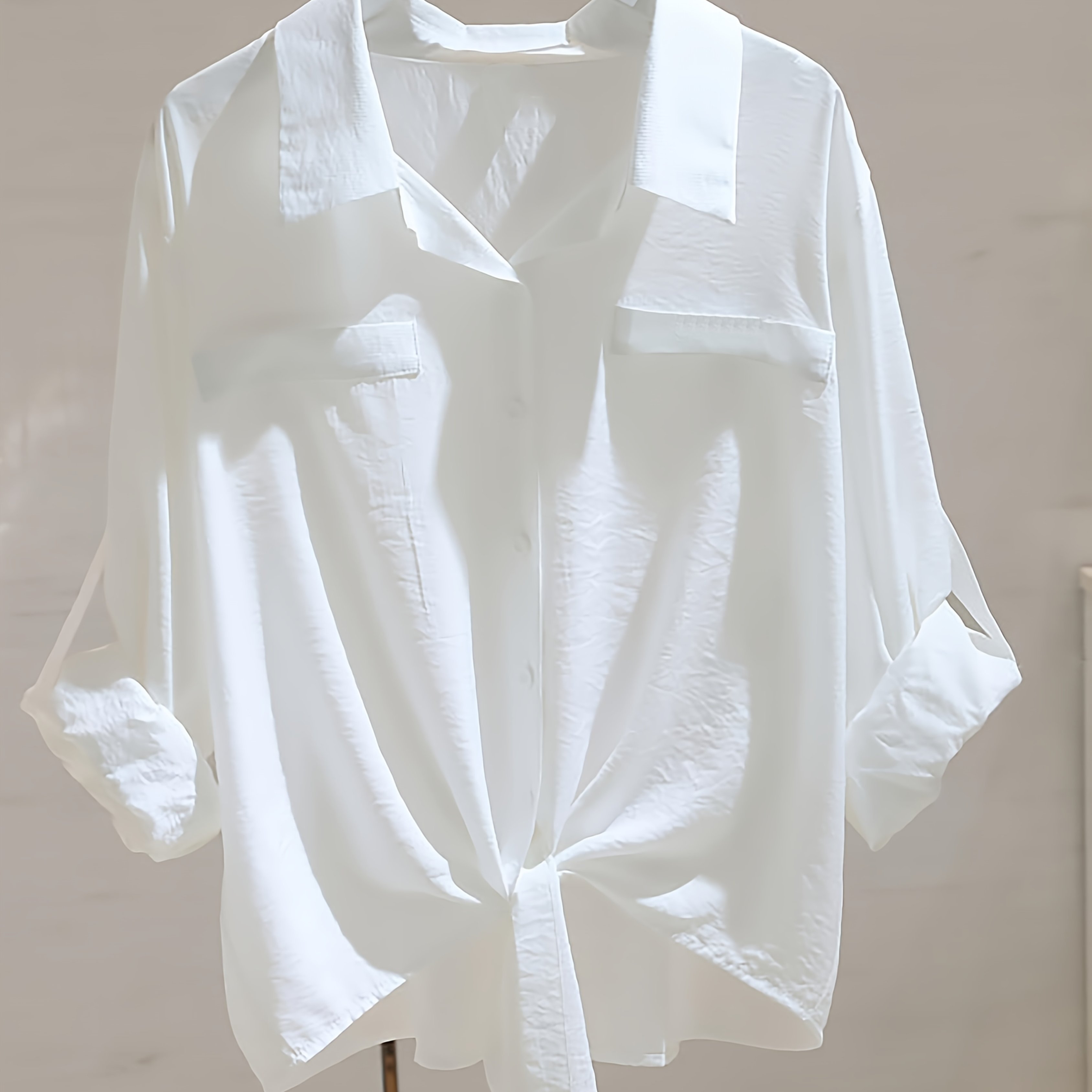 Women' Striped Long Sleeve Shirt, 2023 Spring/summer New Arrival, Loose Fit Design, Niche Tie-front Top Yt