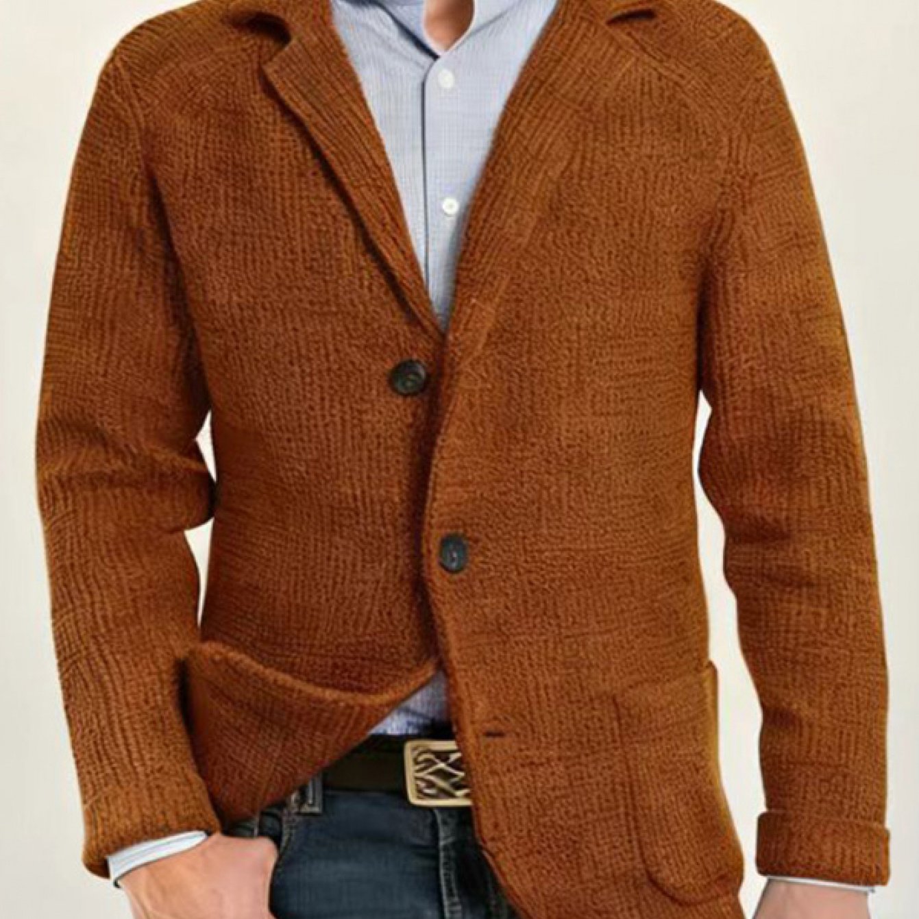 TEMU Men's Winter Sweater For Cold, Stylish And High-end For Young And Middle-aged, Suitable For Autumn And Winter Wear. Loose-fitting Yet Tailored,