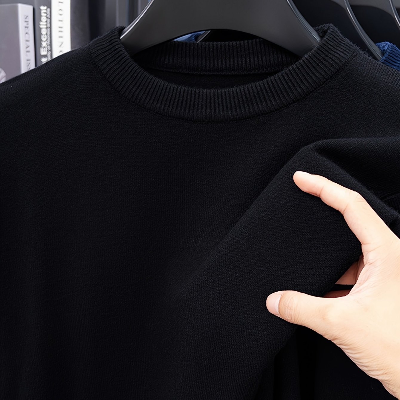 TEMU Minimalist City Round Neck Sweater Portable Daily